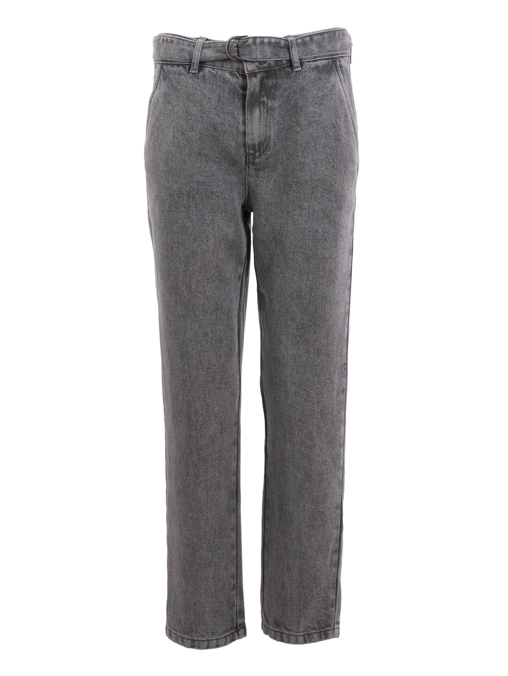 Jean baggy cropped taille haute délavé IKKS Gris