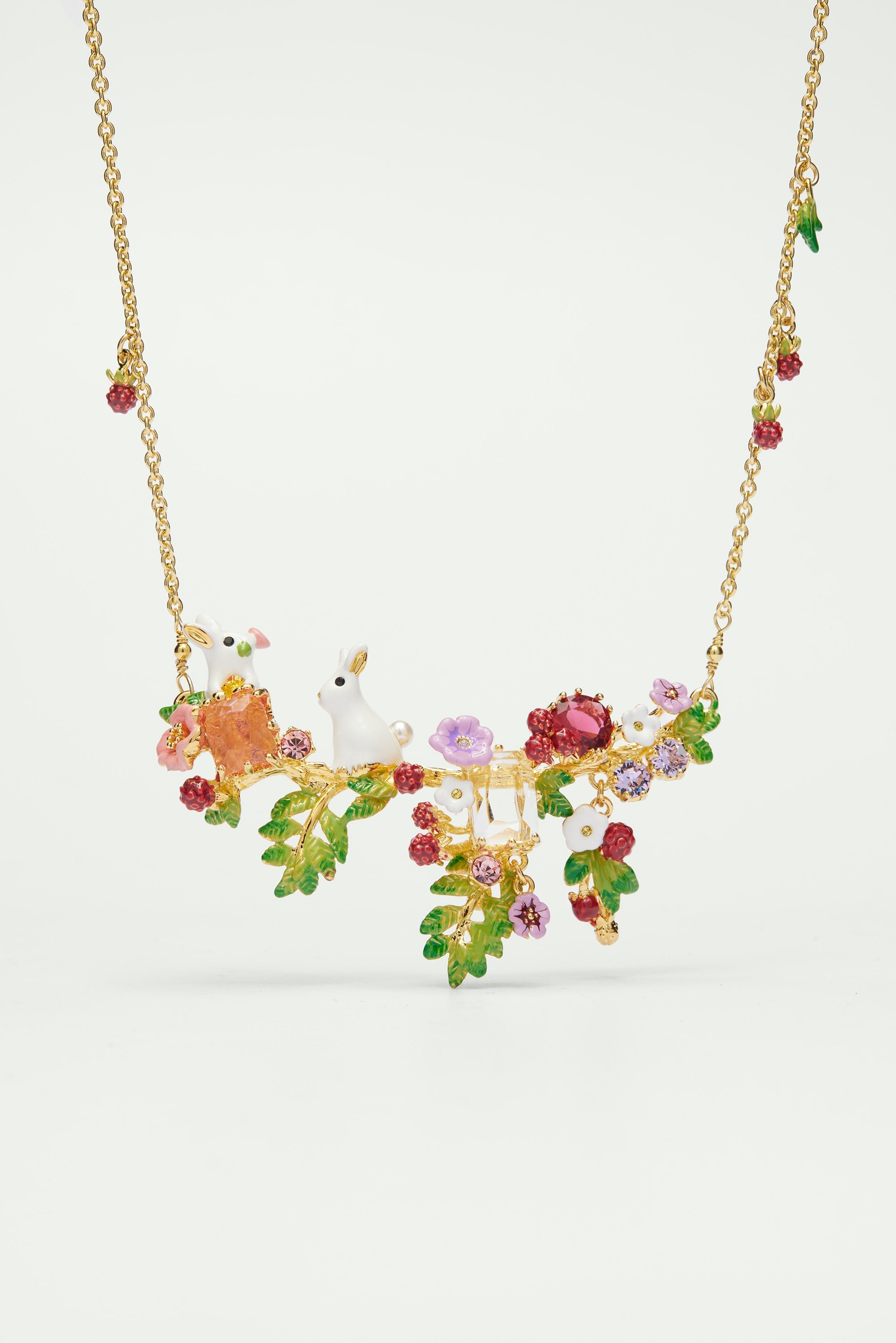 Rabbit Enchanted Encounters bib necklace LES NEREIDES Multicolored