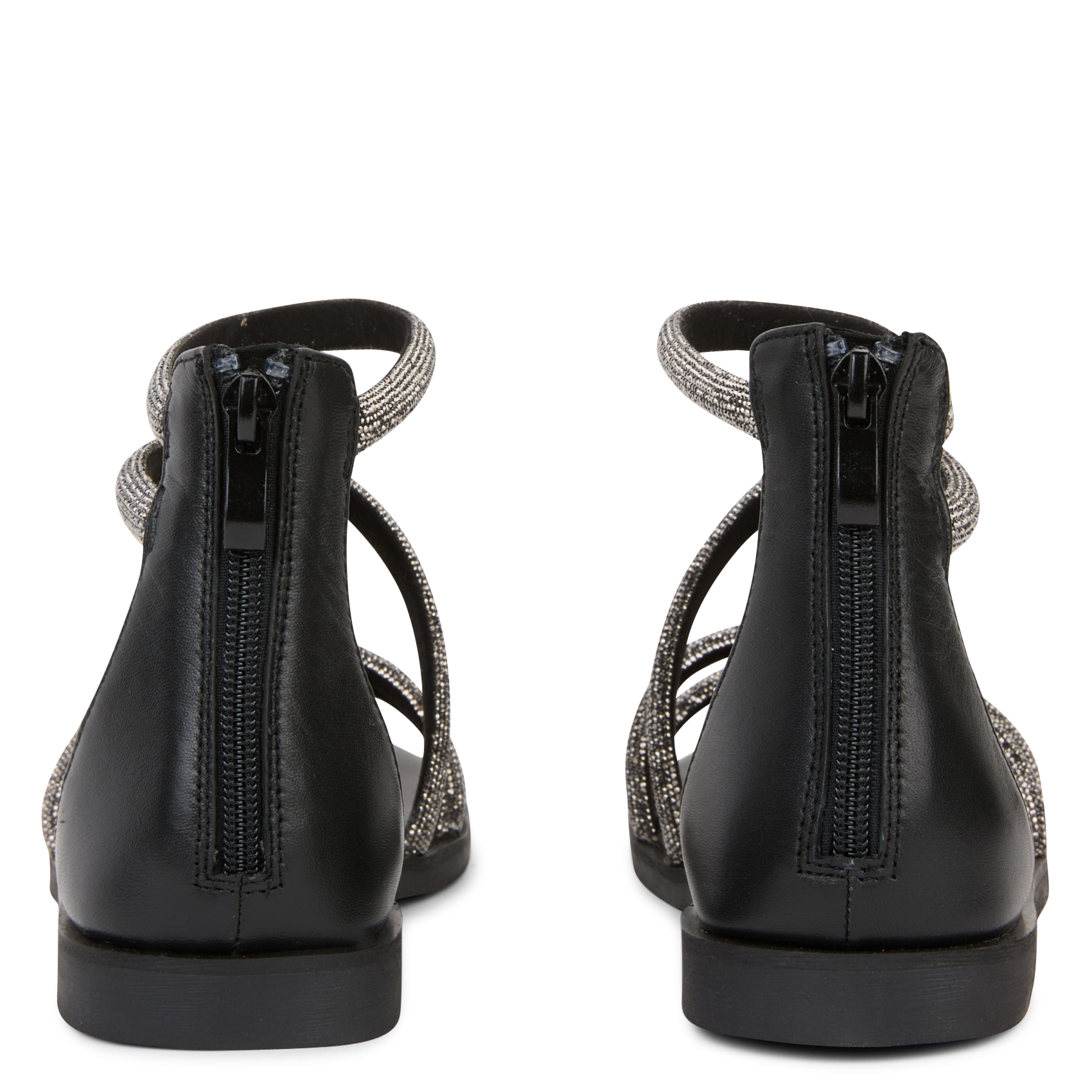 Flat sandals with rhinestone straps LES TROPEZIENNES PAR M.BELARBI Black