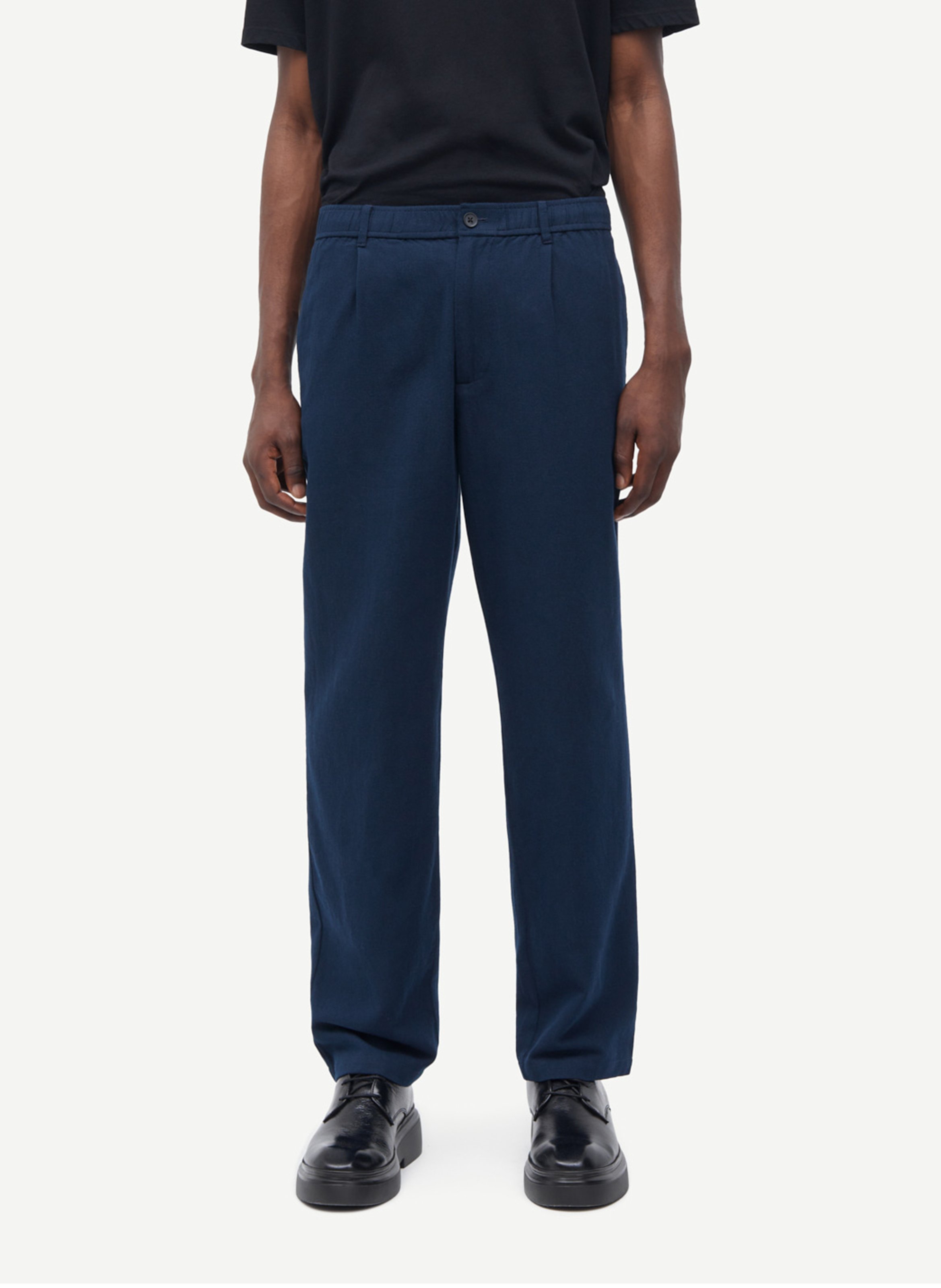 Rechte broek | biokatoenblend SAMSOE SAMSOE Blauw