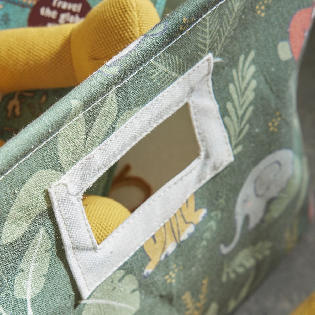 Square storage basket FACTORY Green