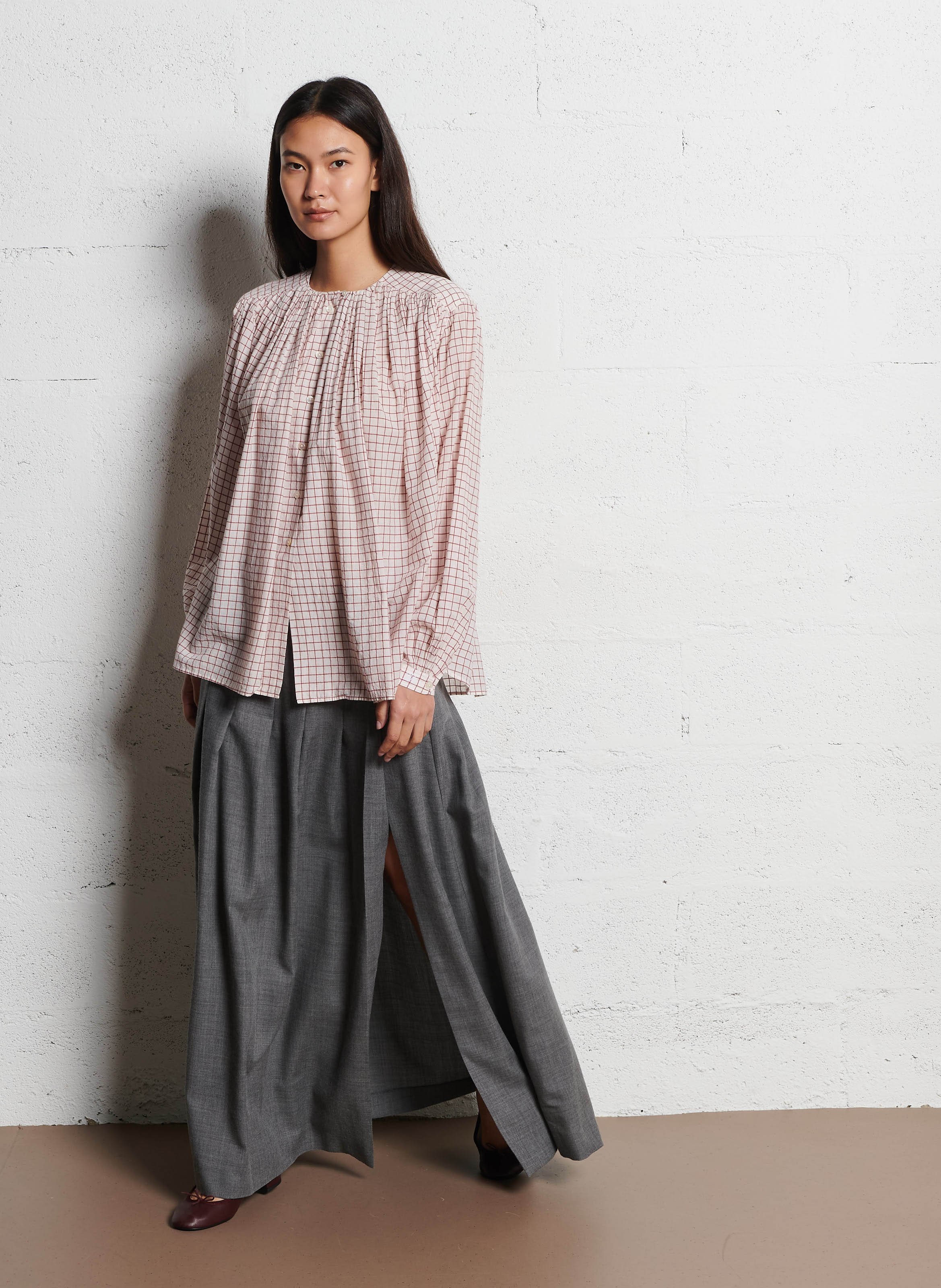 Weite Baumwollbluse LAURENCE BRAS Rot