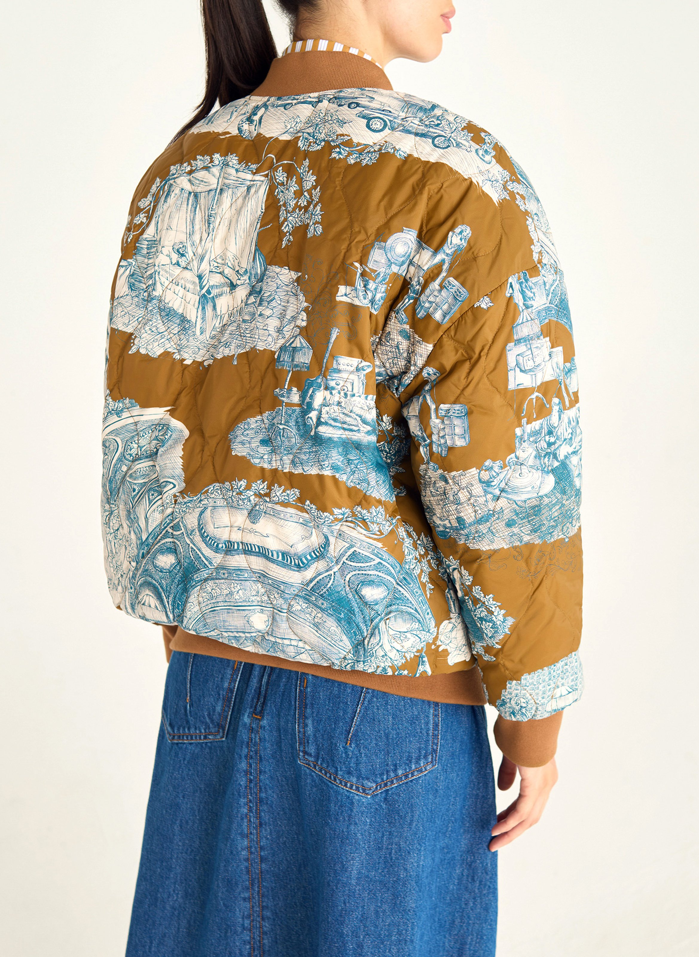 Blouson matelassé oversize réversible COTELAC Jaune