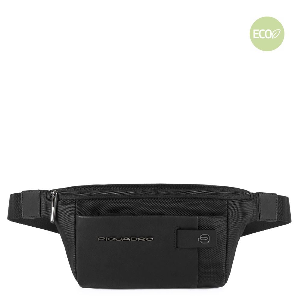 Leather waist bag PIQUADRO Black