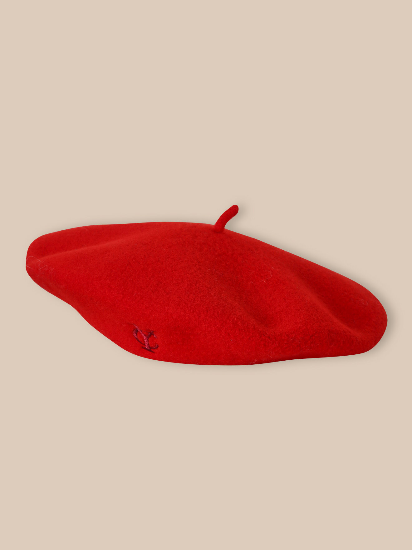 Merino wool beret CYRILLUS Red