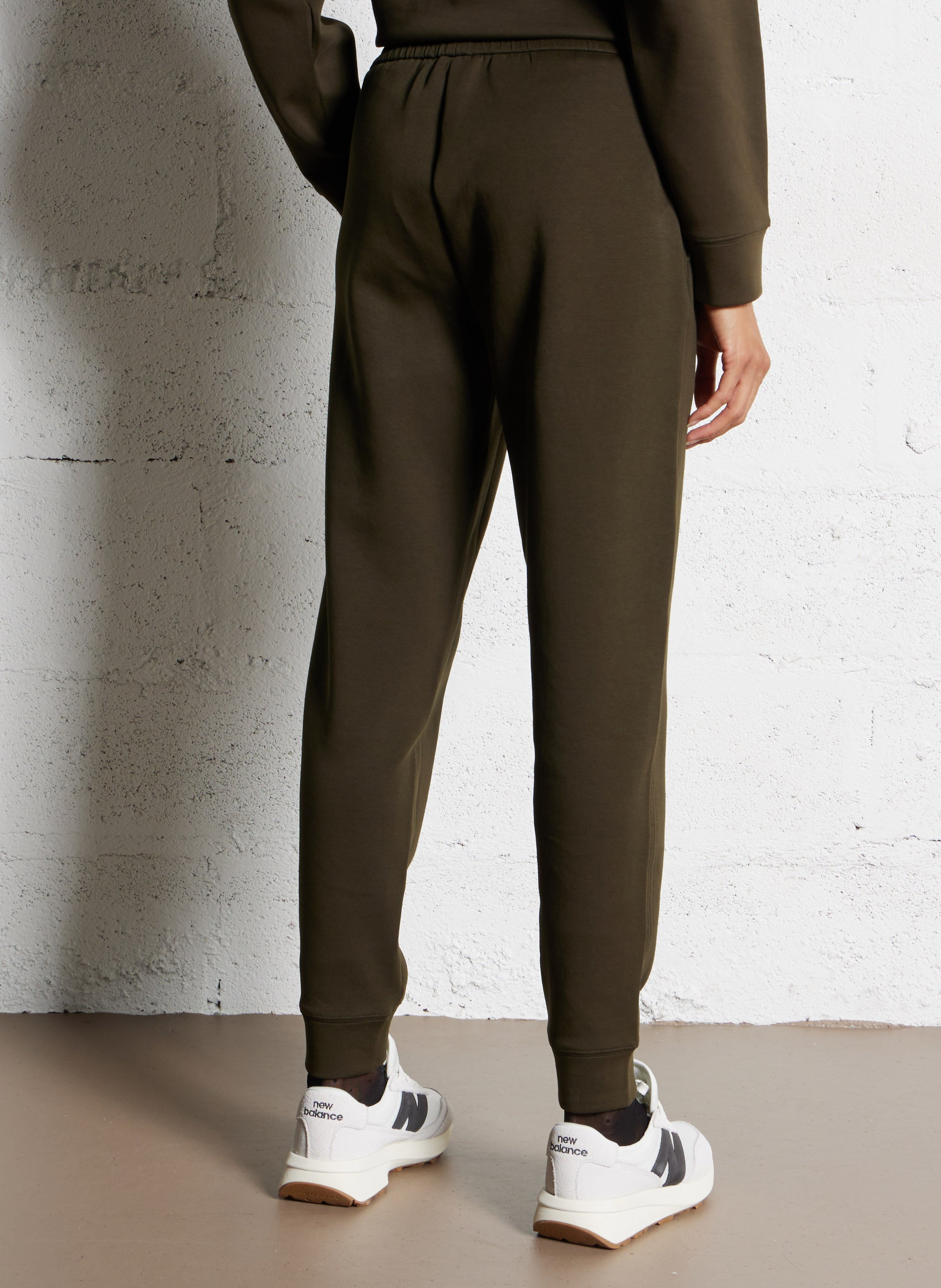 Gerade geschnittene Jogginghose aus Baumwoll-Mix MAISON 123 Khaki