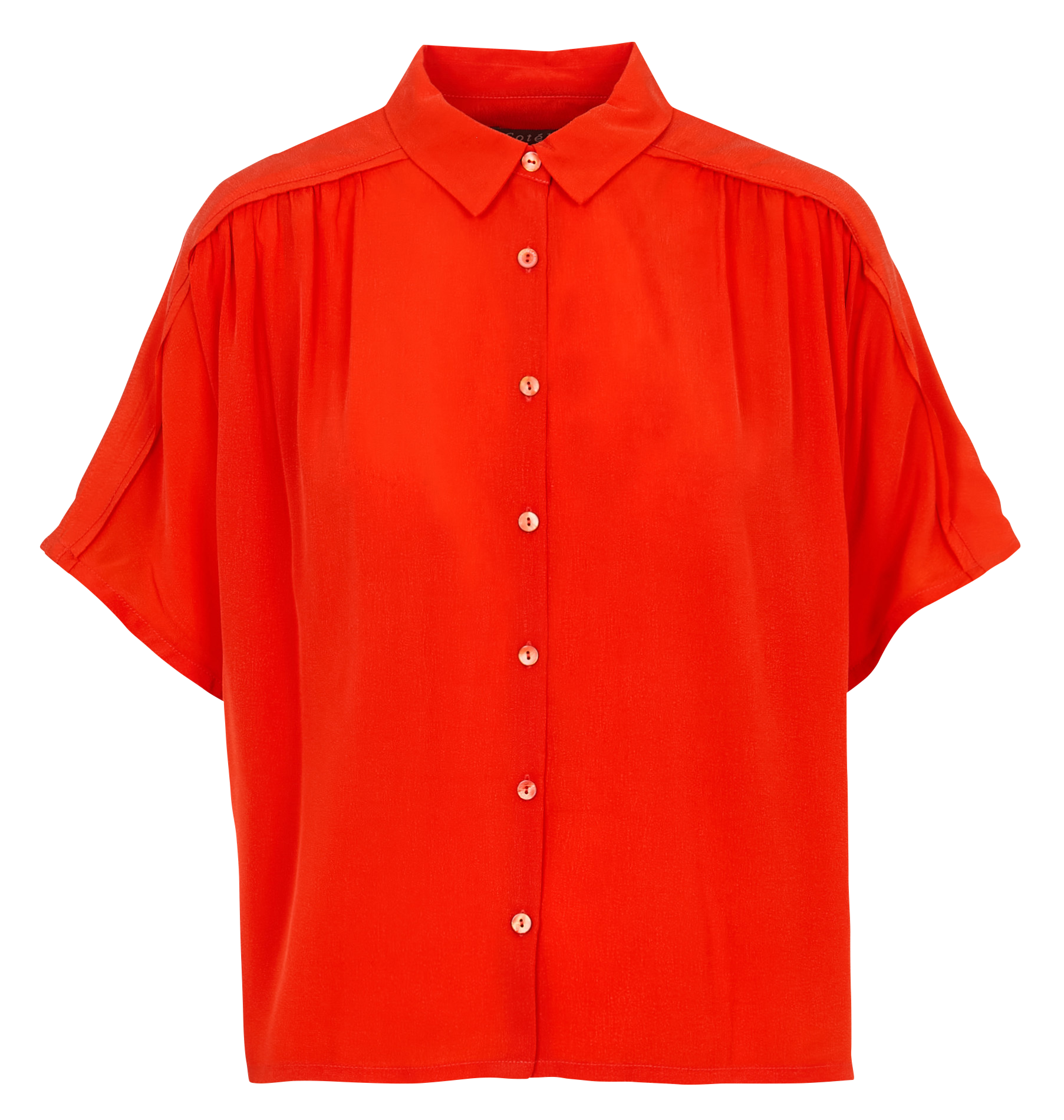 Blouse met klassieke kraag COTELAC Oranje