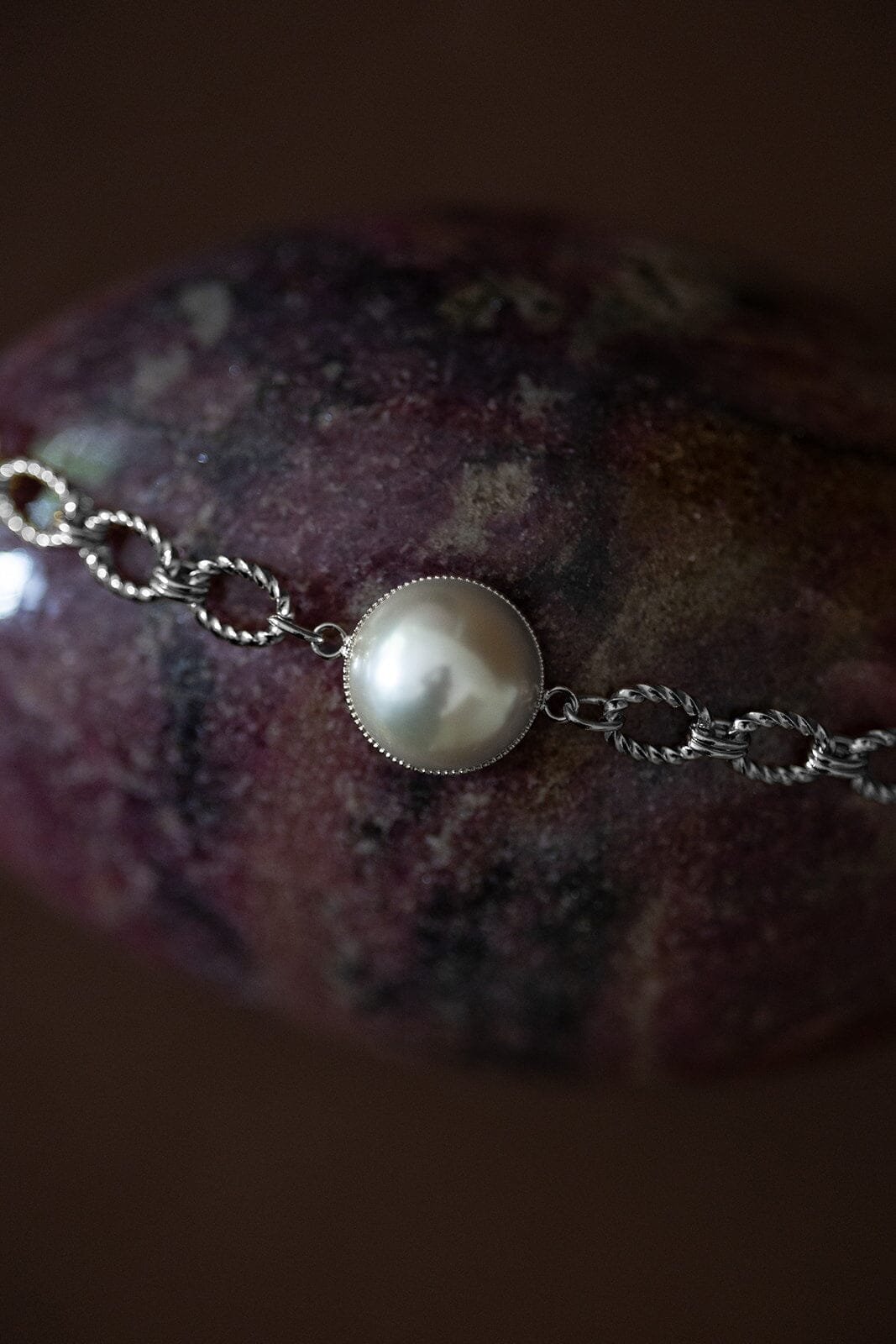 Bracelet perle  plaqué argent MONSIEUR SIMONE Argent