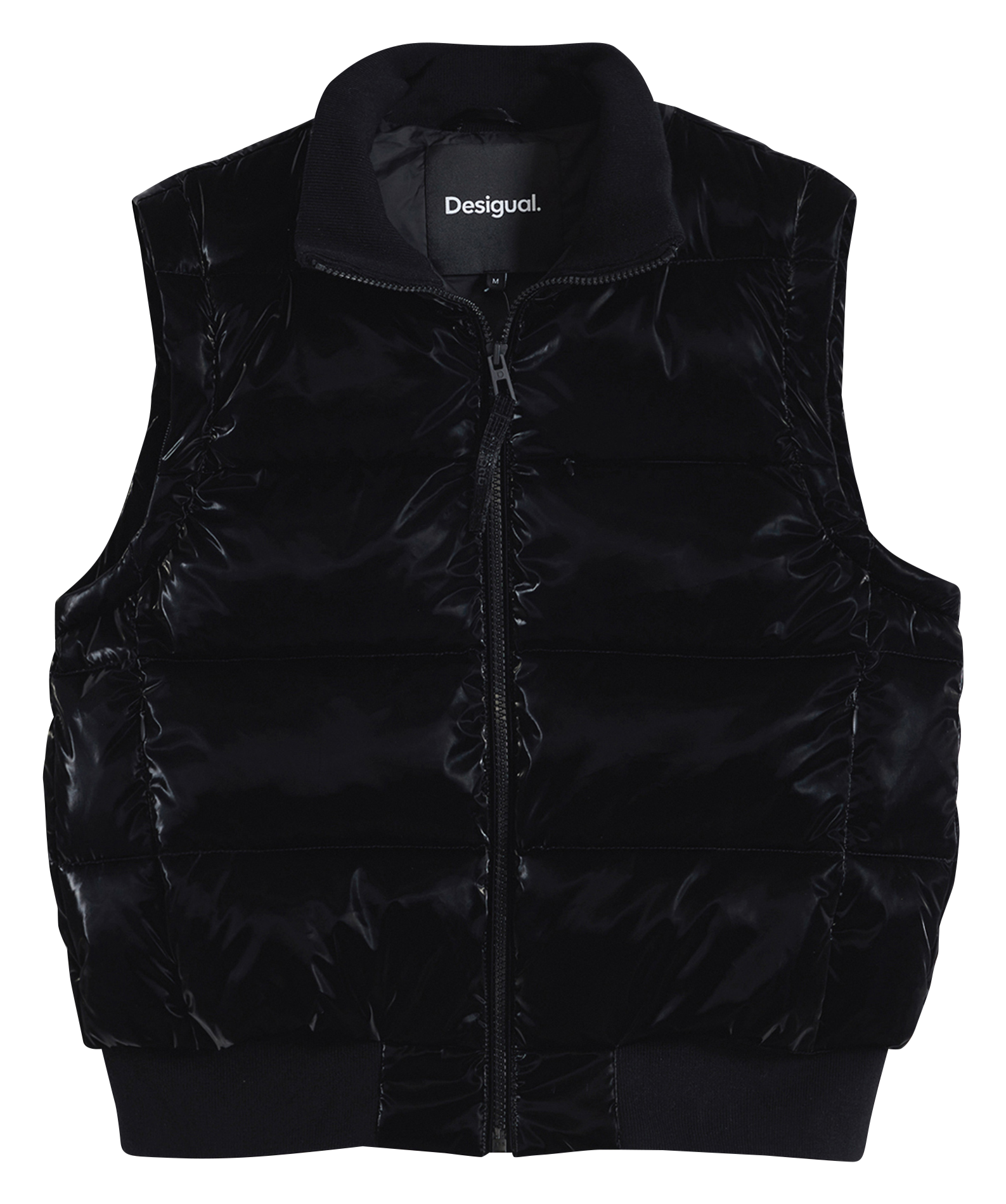 Veste matelassée convertible brillante DESIGUAL Noir
