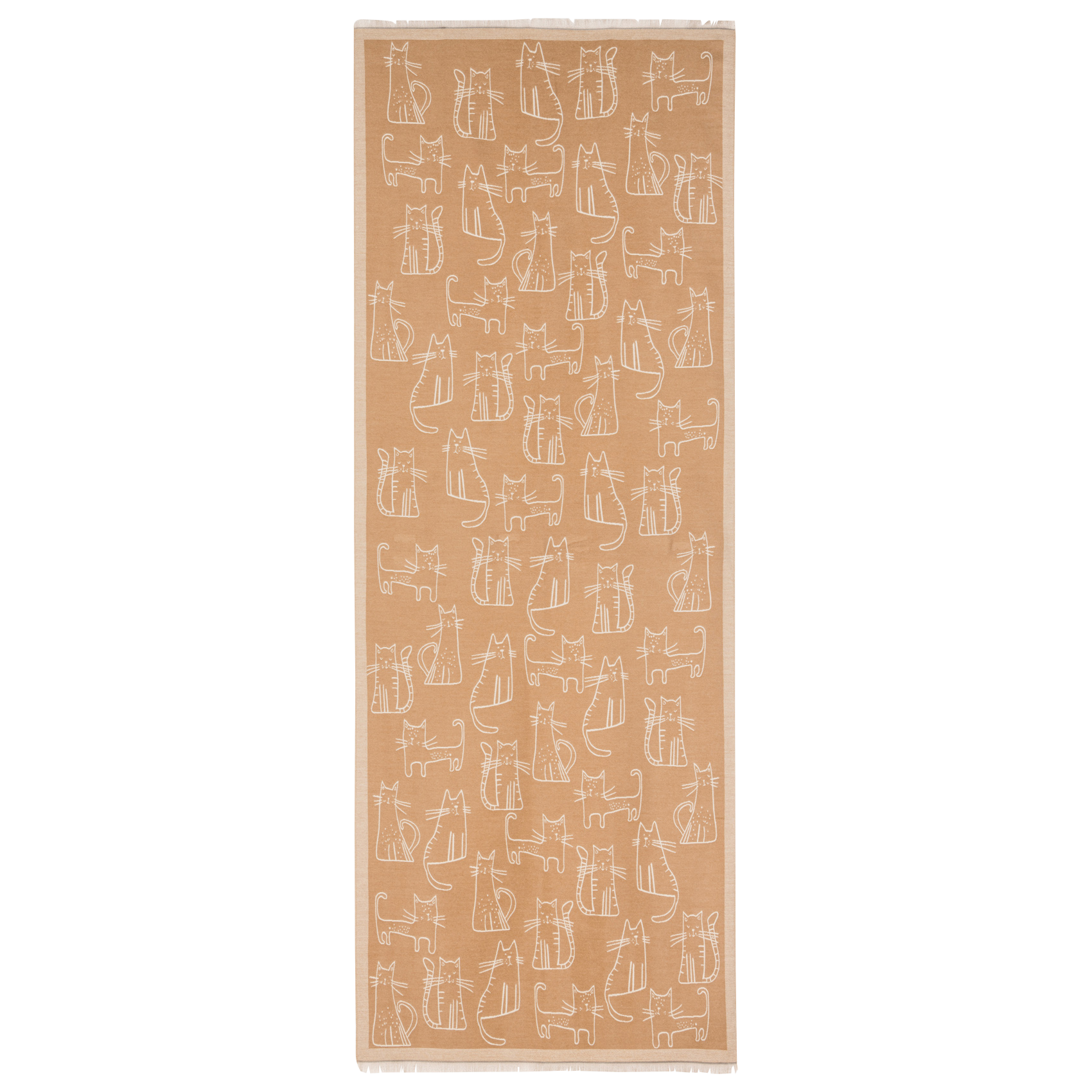 Printed jacquard scarf AU PRINTEMPS PARIS Brown