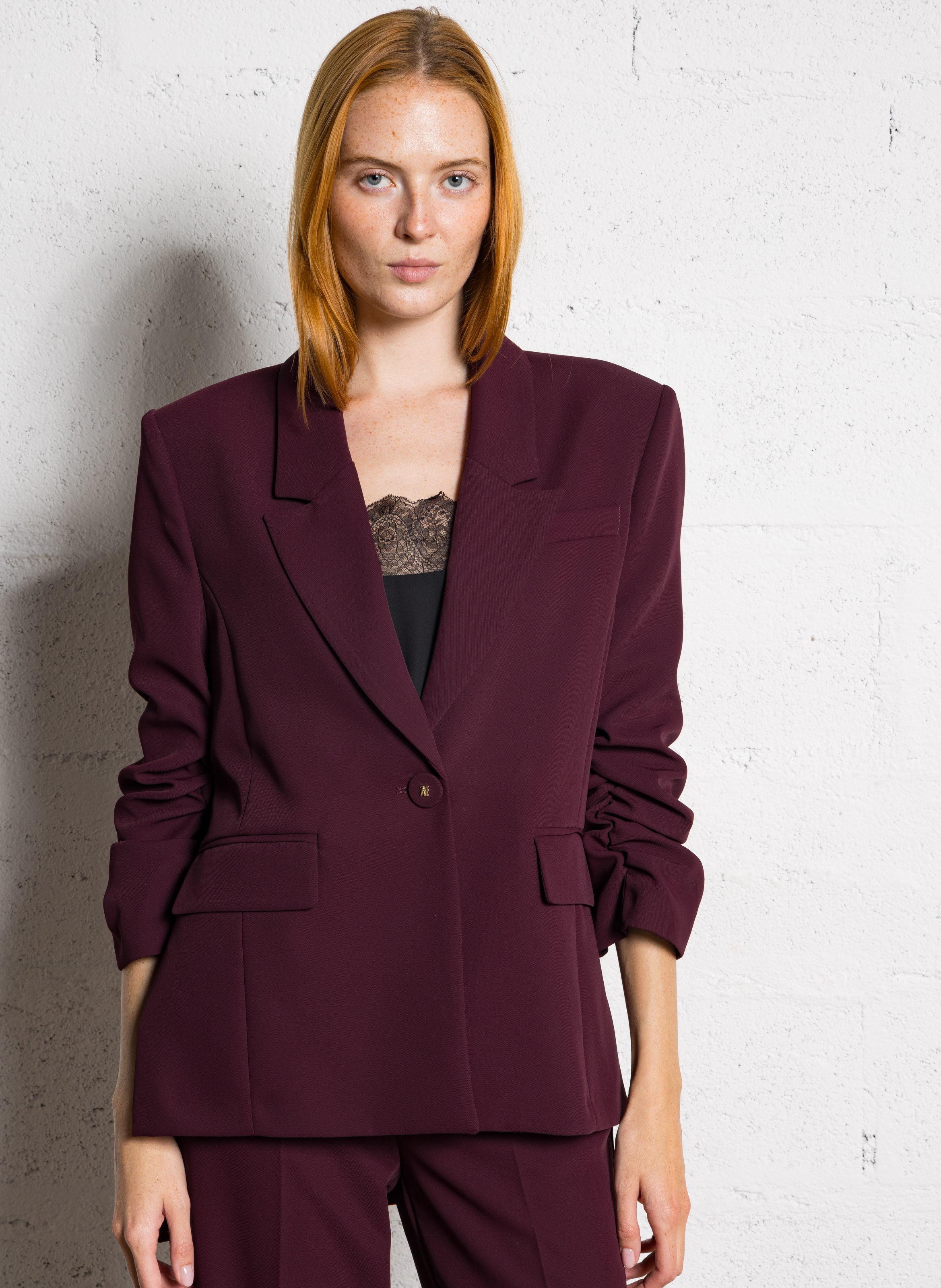 Oversized blazer jacket with notched lapel IMPERIAL