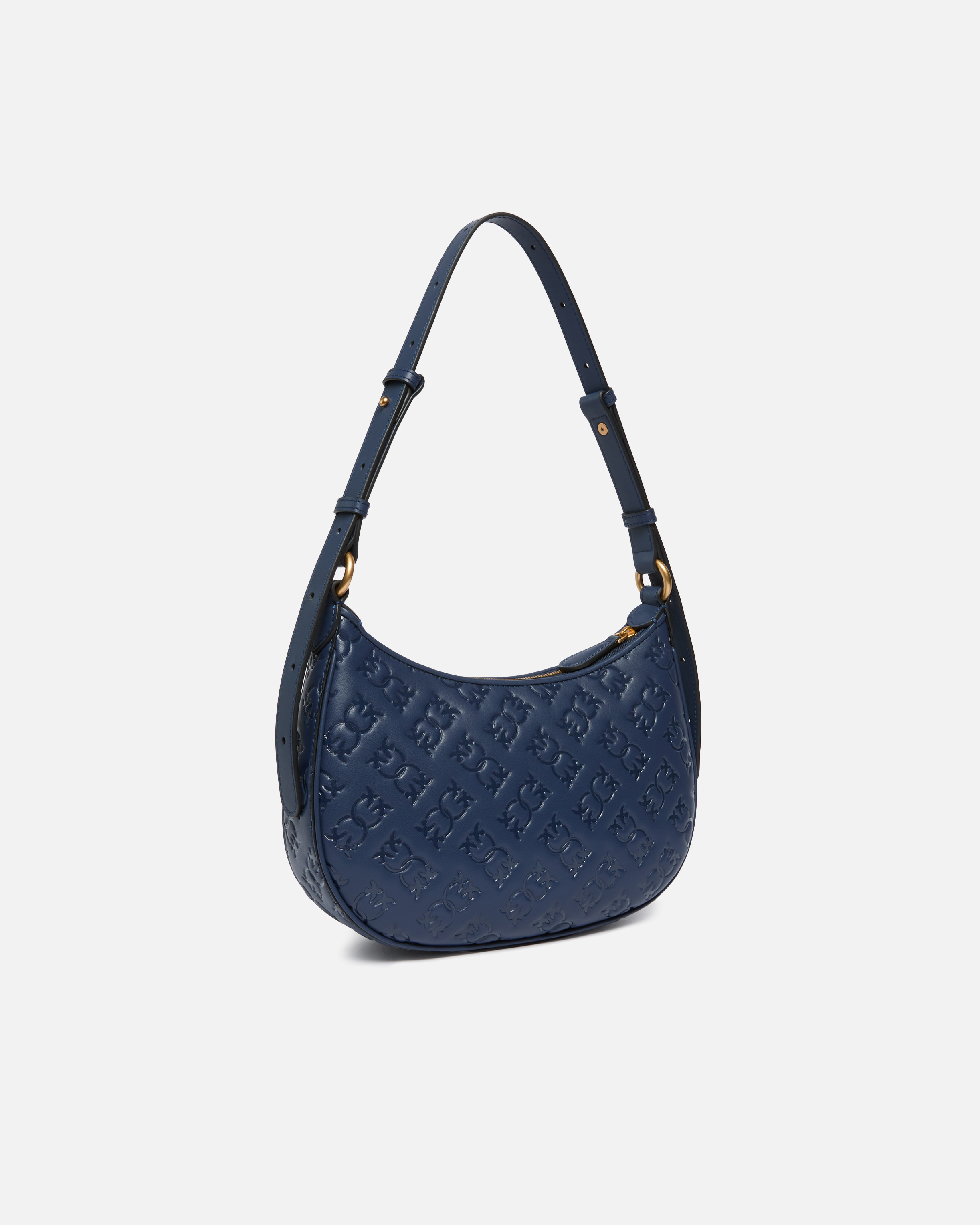 Petit sac porté épaule half moon avec logo love birds PINKO Multicolore