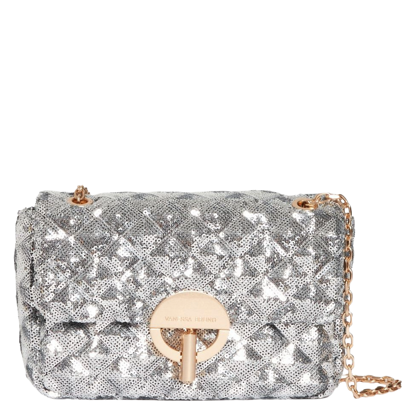 Dori leather shoulder bag VANESSA BRUNO Silver