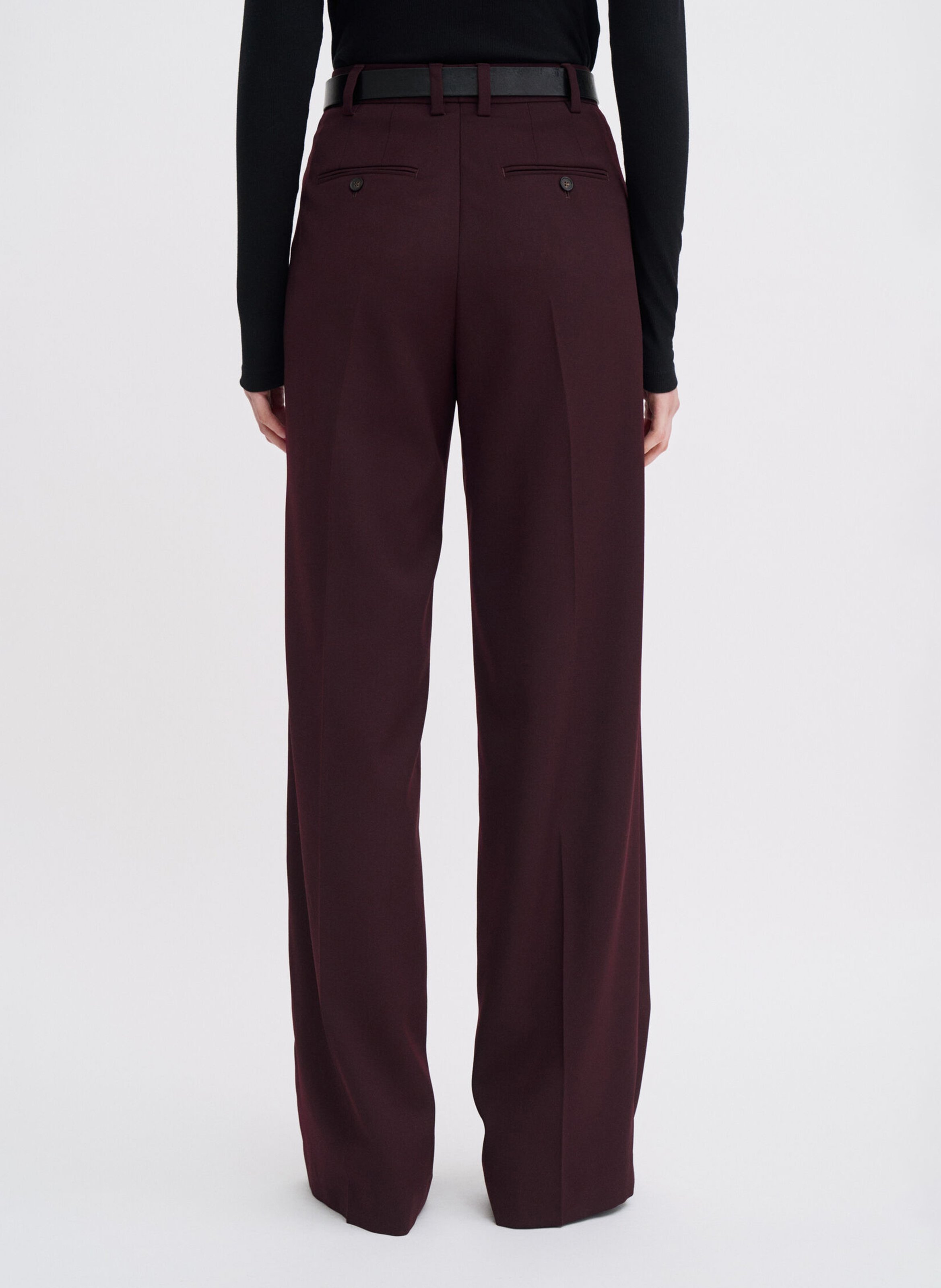 Tailored pleated trousers in plain color FILIPPA K Red