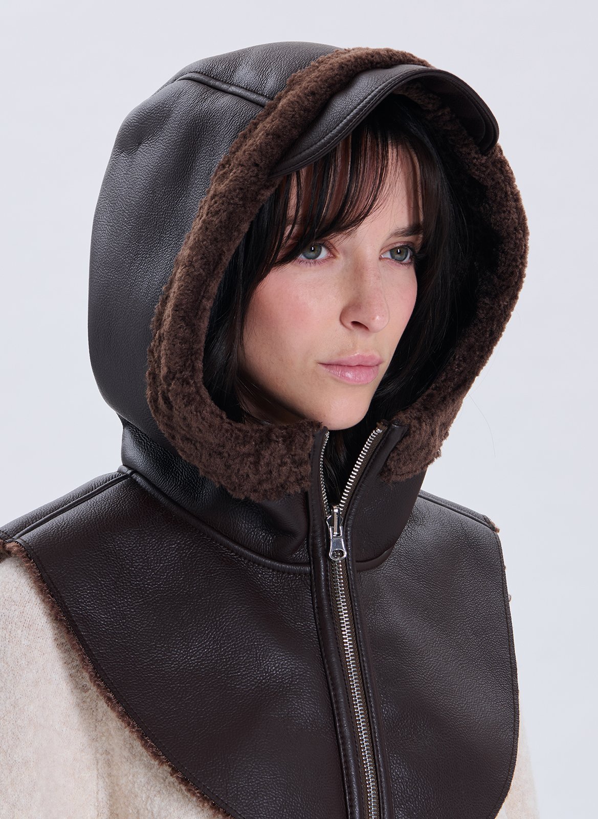 Detachable hood ZAPA Brown