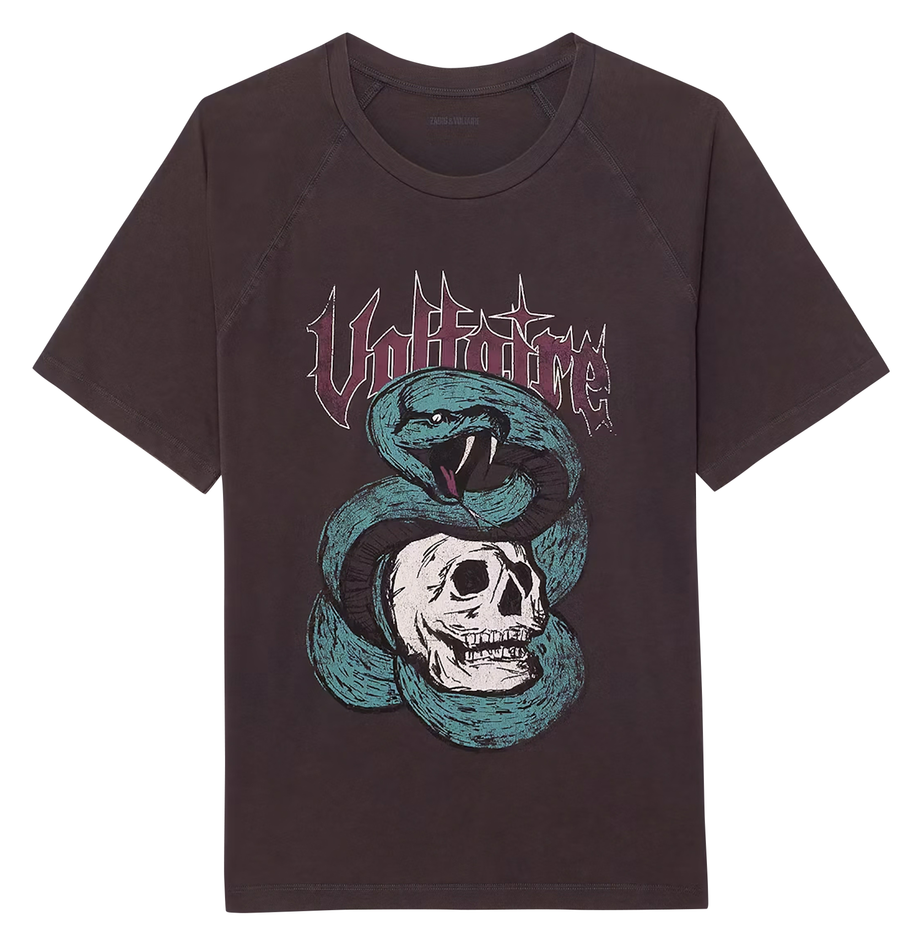 Straight-cut printed round-neck T-shirt ZADIG&VOLTAIRE Black