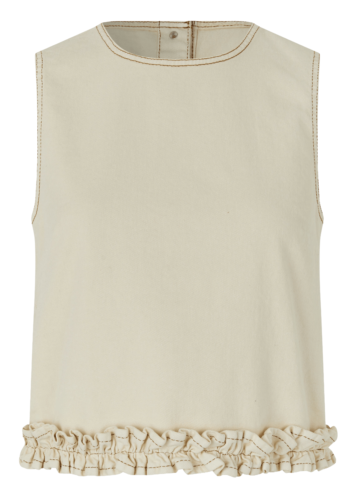 Organic cotton blend round neck top BAUM UND PFERDGARTEN White