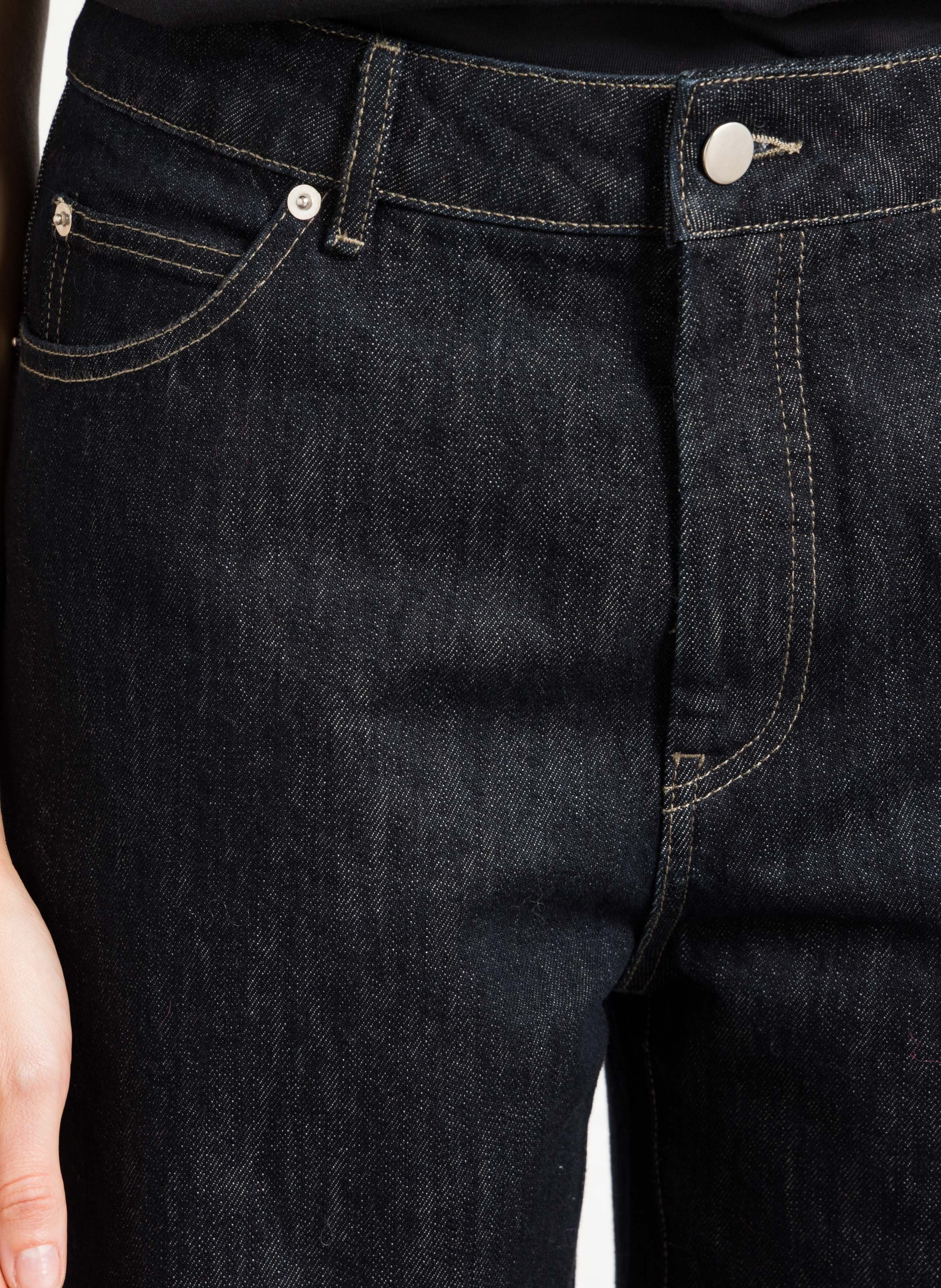 Wide leg organic cotton blend jeans SOEUR Blue