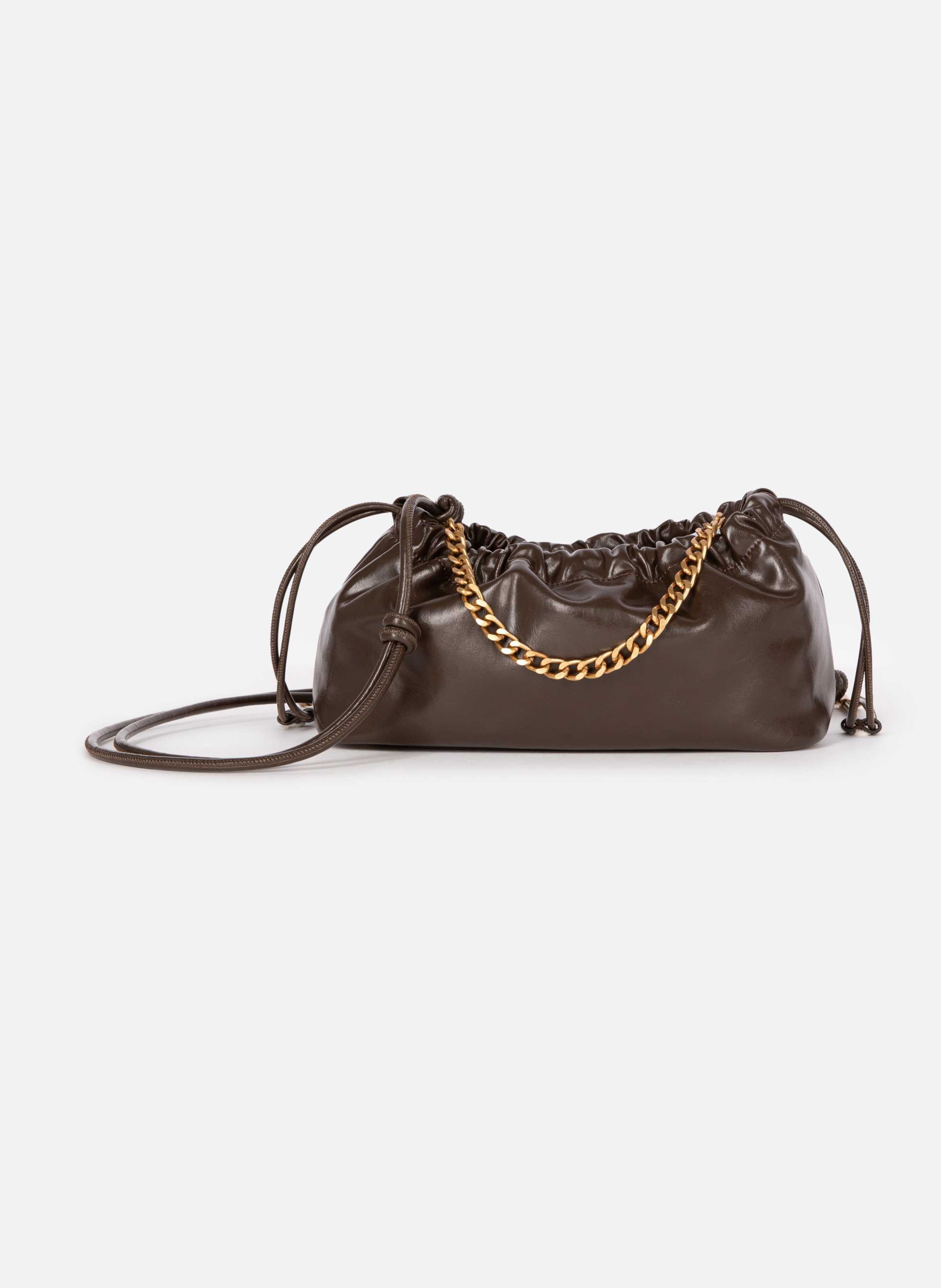 Taylor recycled leather bag THE KOOPLES Brown