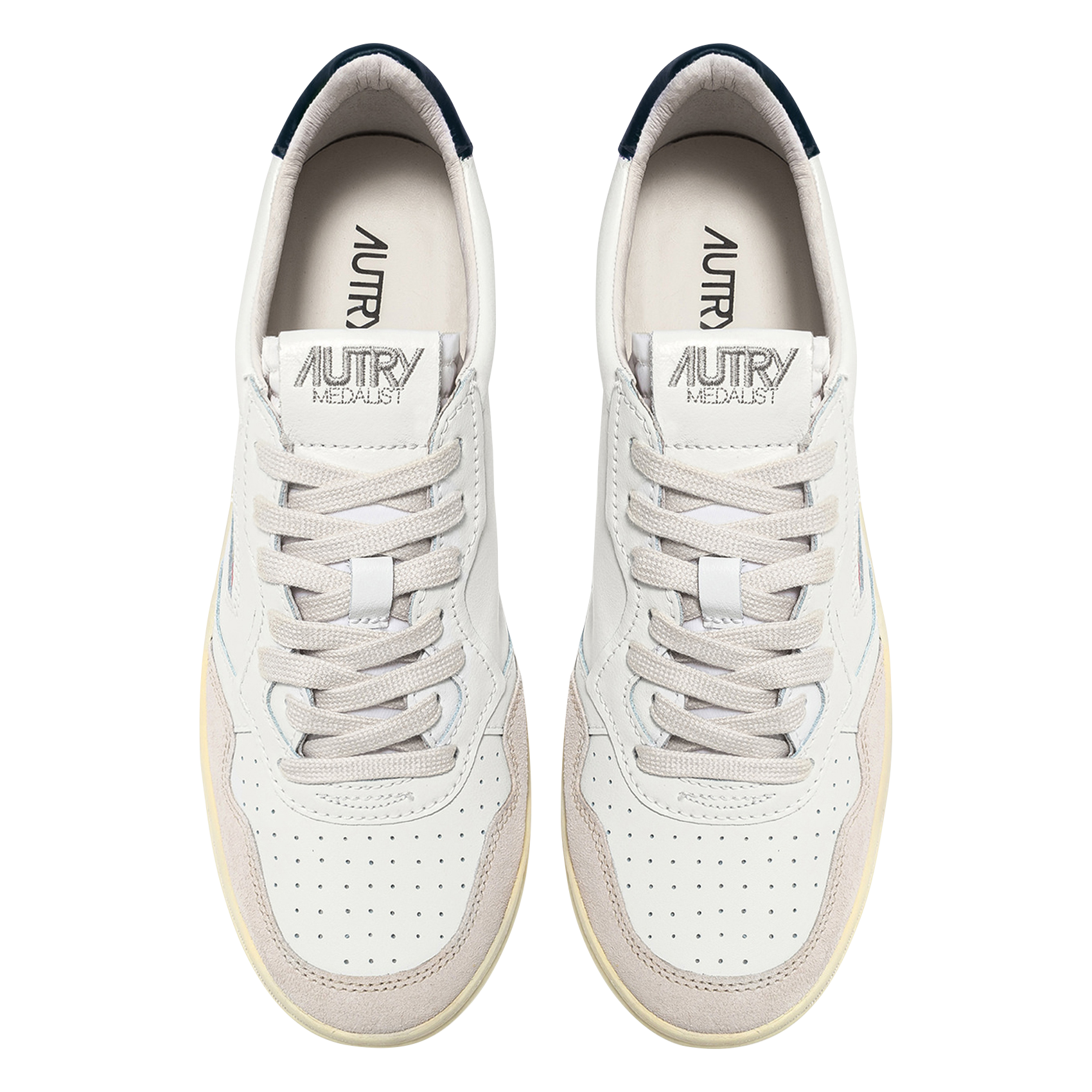 Niedrige Sneaker aus Leder-Mix AUTRY Blau