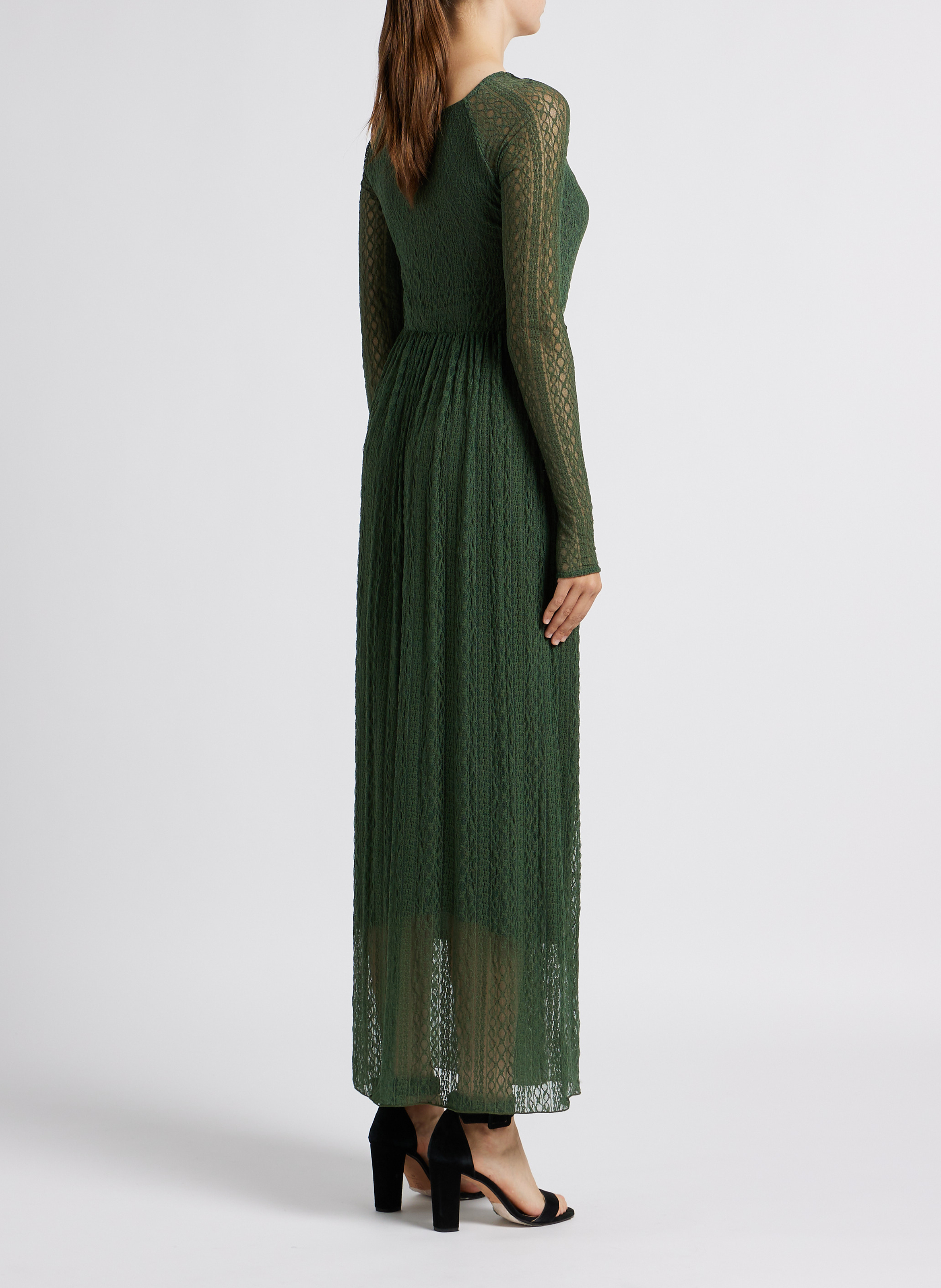 Robe longue corset en dentelle MAX&Co. Vert