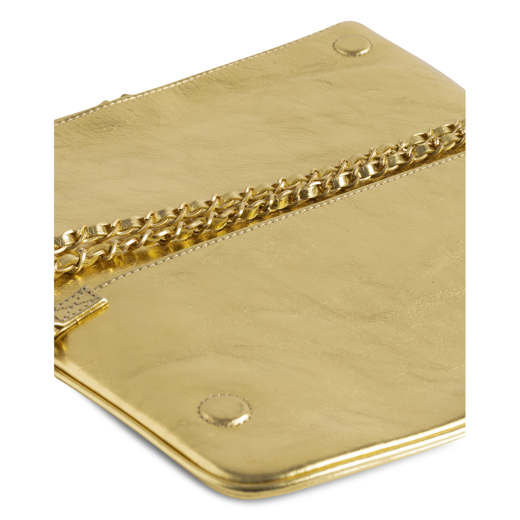 Metallic leather clutch ZADIG&VOLTAIRE Yellow