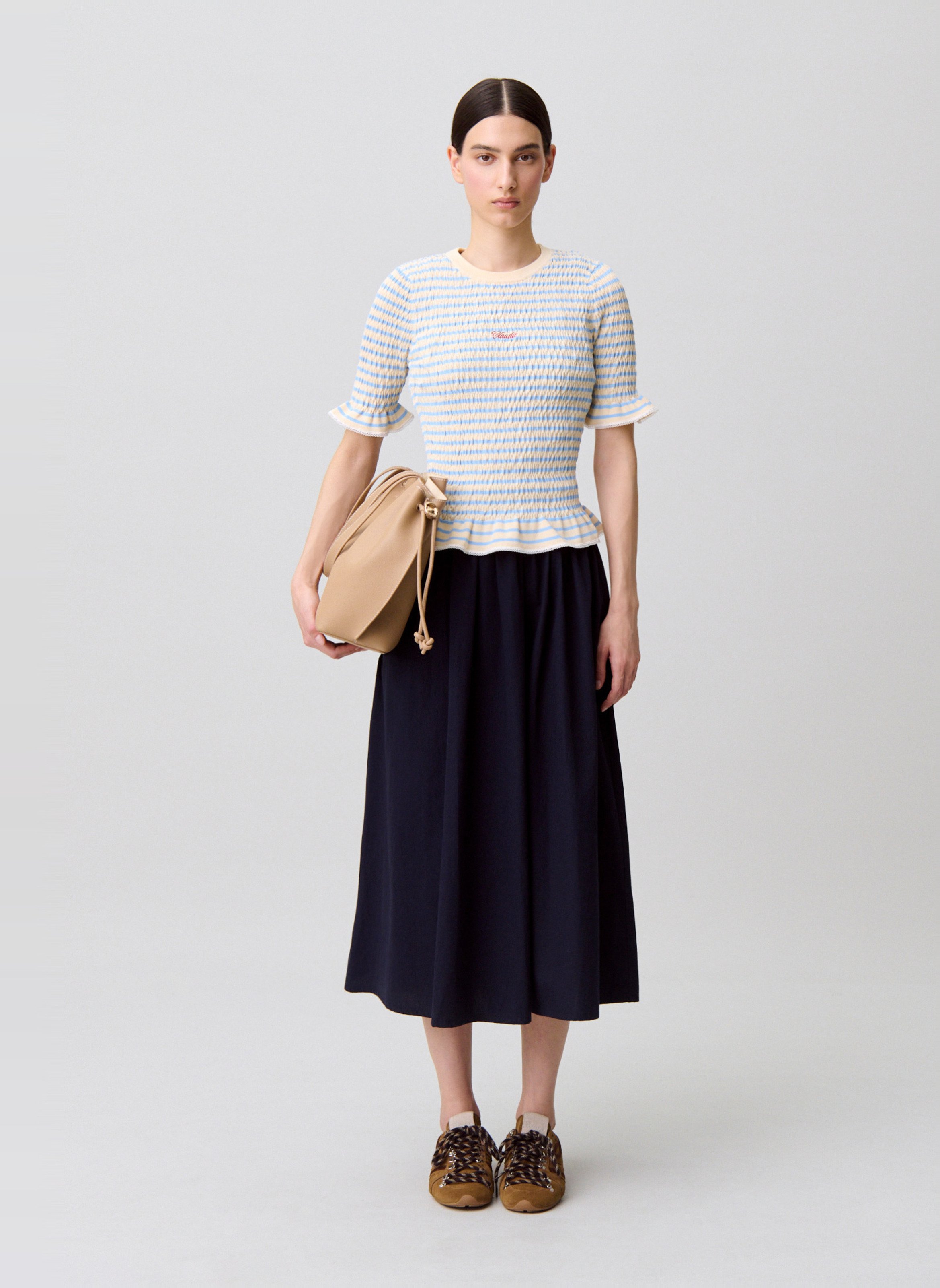 Fitted round-neck knit top CLAUDIE PIERLOT Multicolored