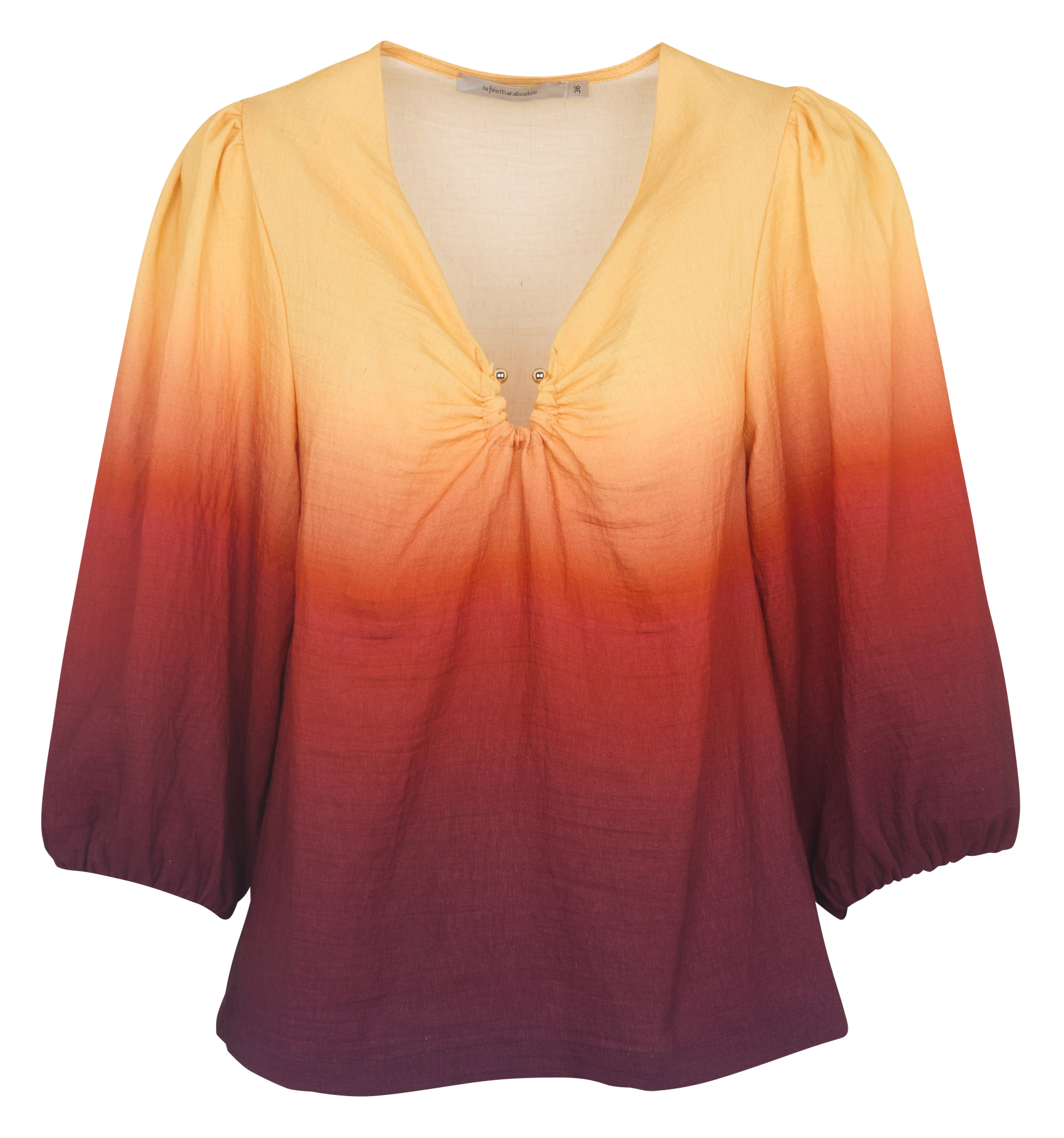 Oversize V-Ausschnitt Top LA FEE MARABOUTEE Mehrfarbig