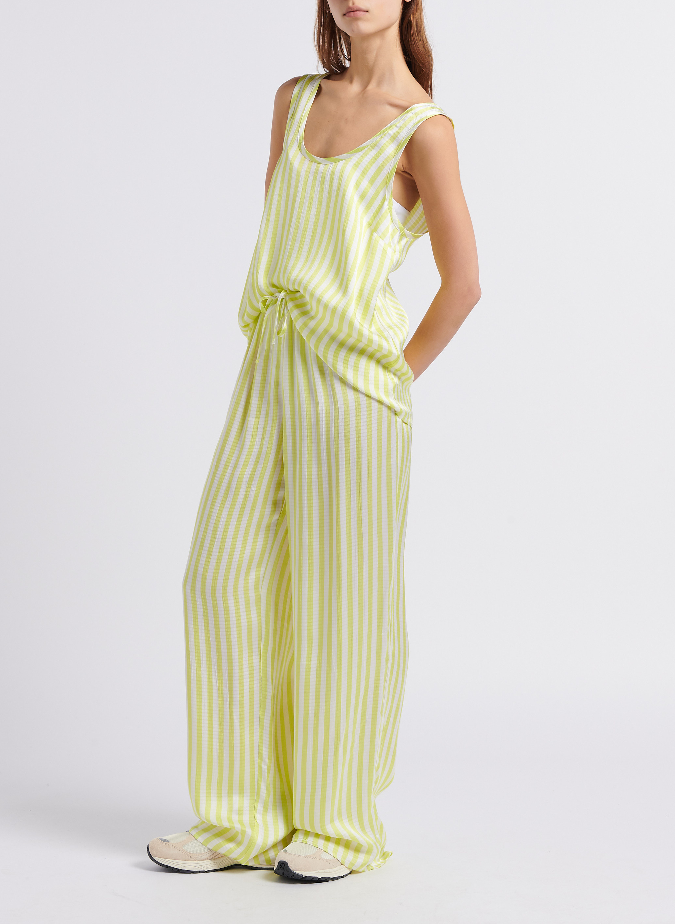 Baskets basses en cuir velours NEW BALANCE Beige