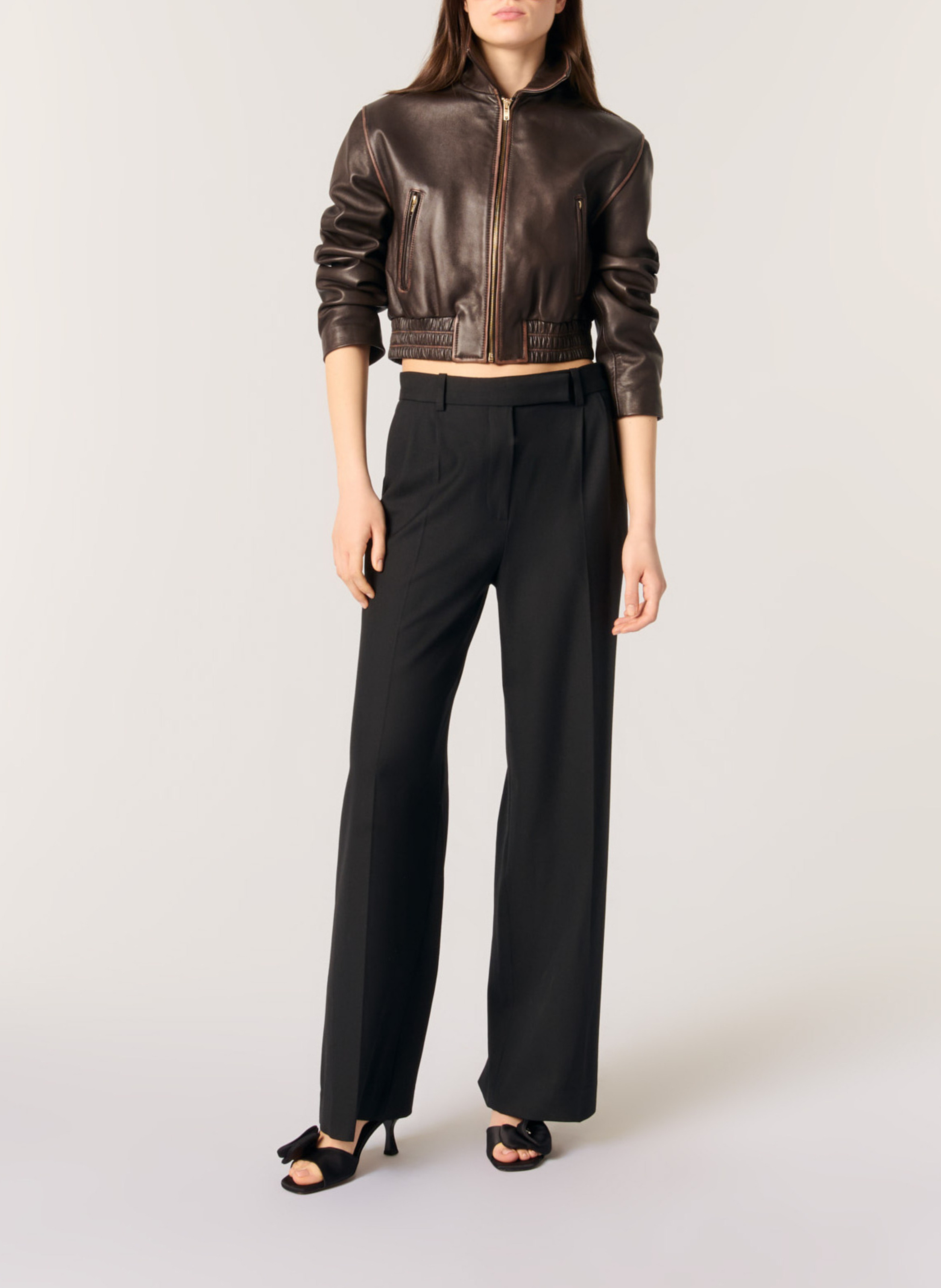 Pantalon large MAJE Noir