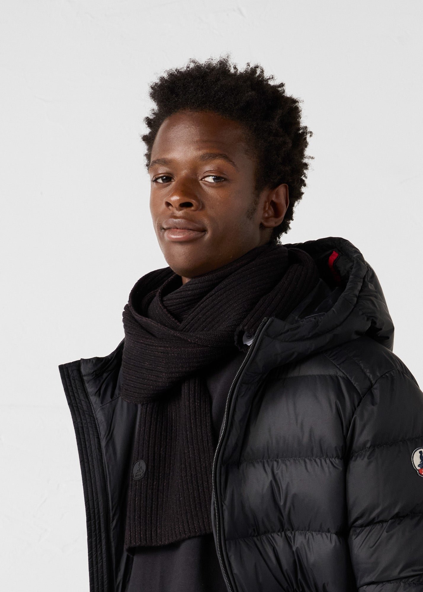 Two-tone peach scarf JOTT Black