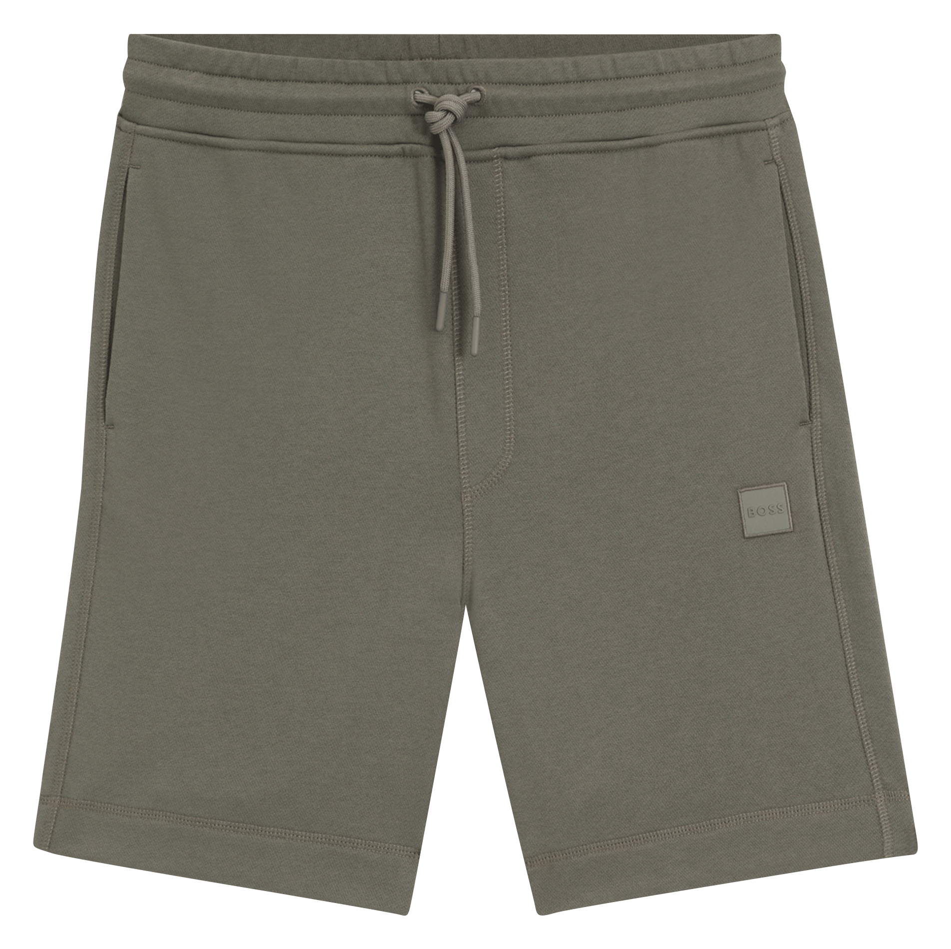 Straight cotton shorts BOSS Silver