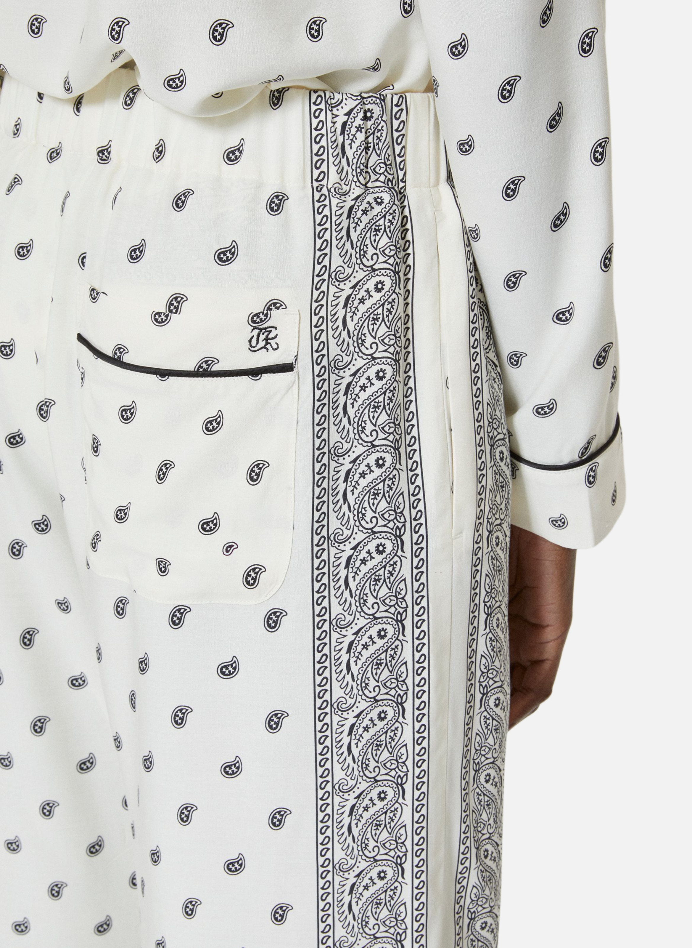 Straight fluid printed bandana pants THE KOOPLES White