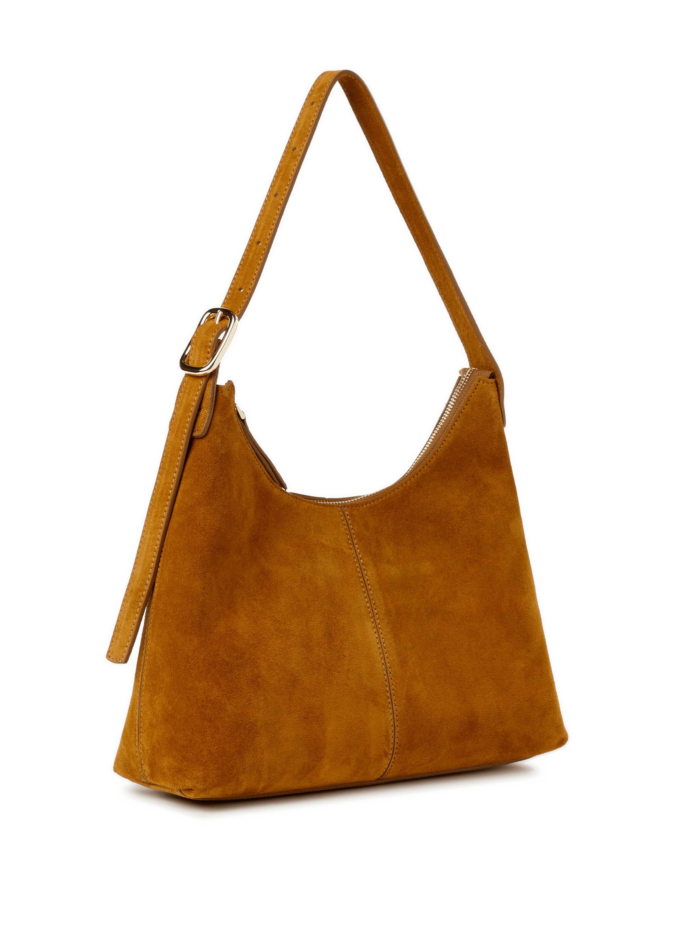 Langwerpige, suède handtas SAISON 1865 Bruin