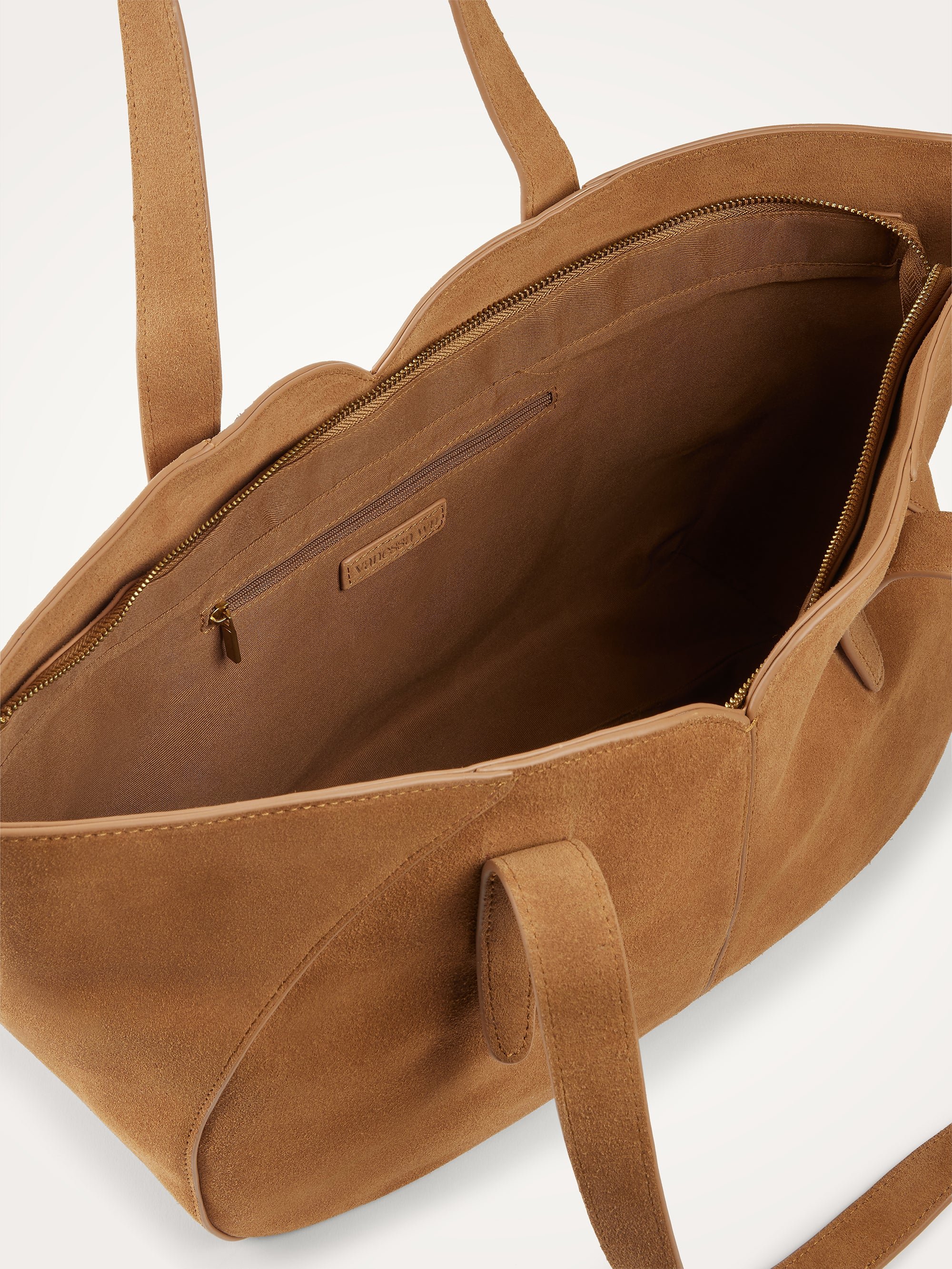 Oversized tote bag with handles and shoulder strap VANESSA WU Brown