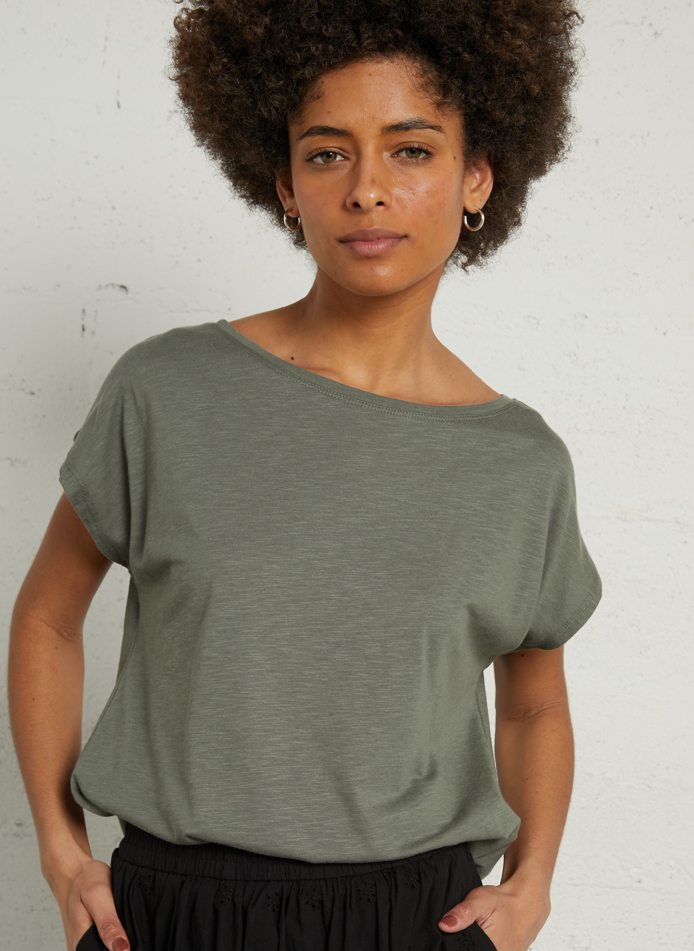 T-shirt oversize en coton mélangé SUD EXPRESS Vert