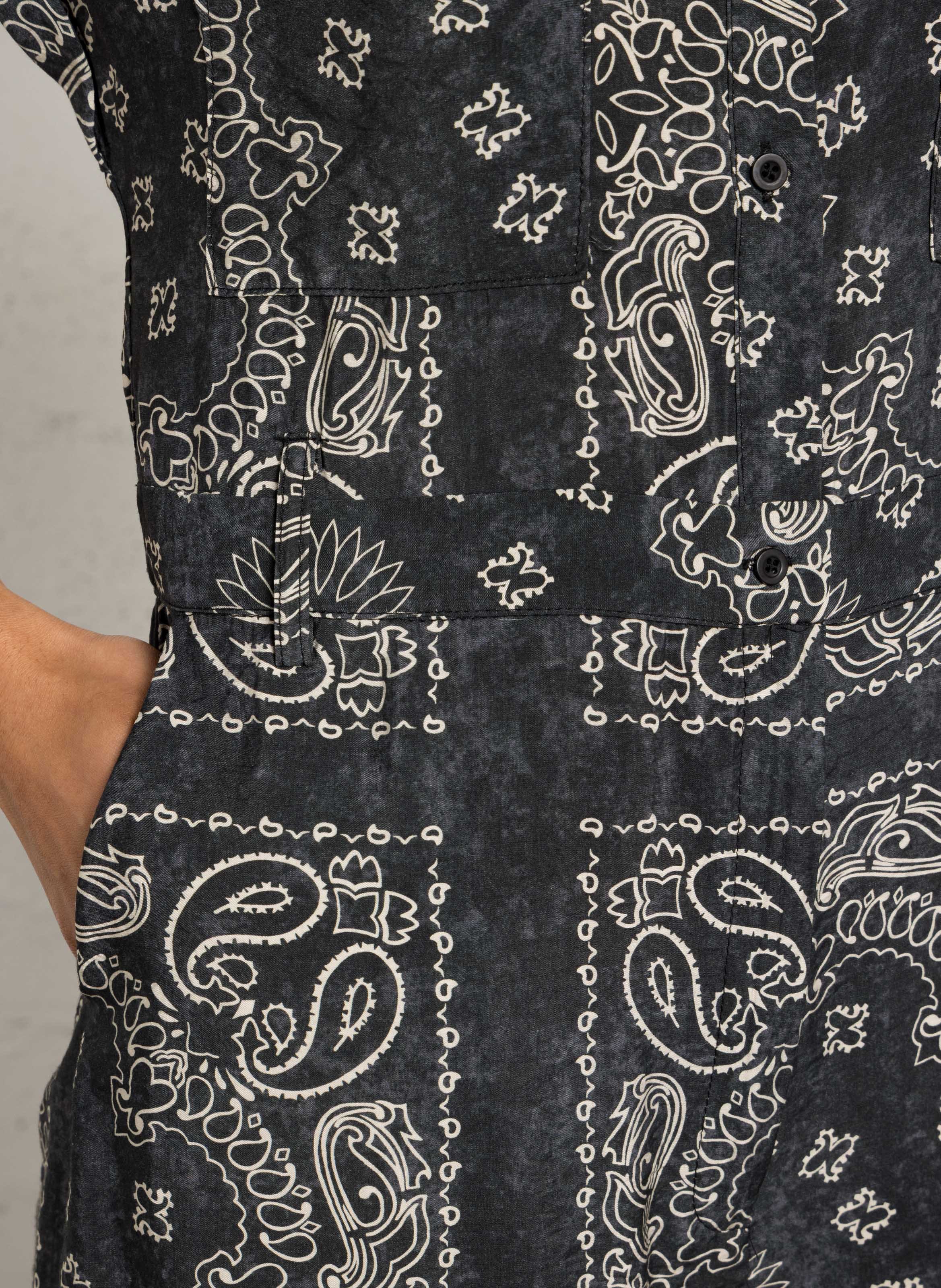 Combi-short imprimé SEE U SOON Noir