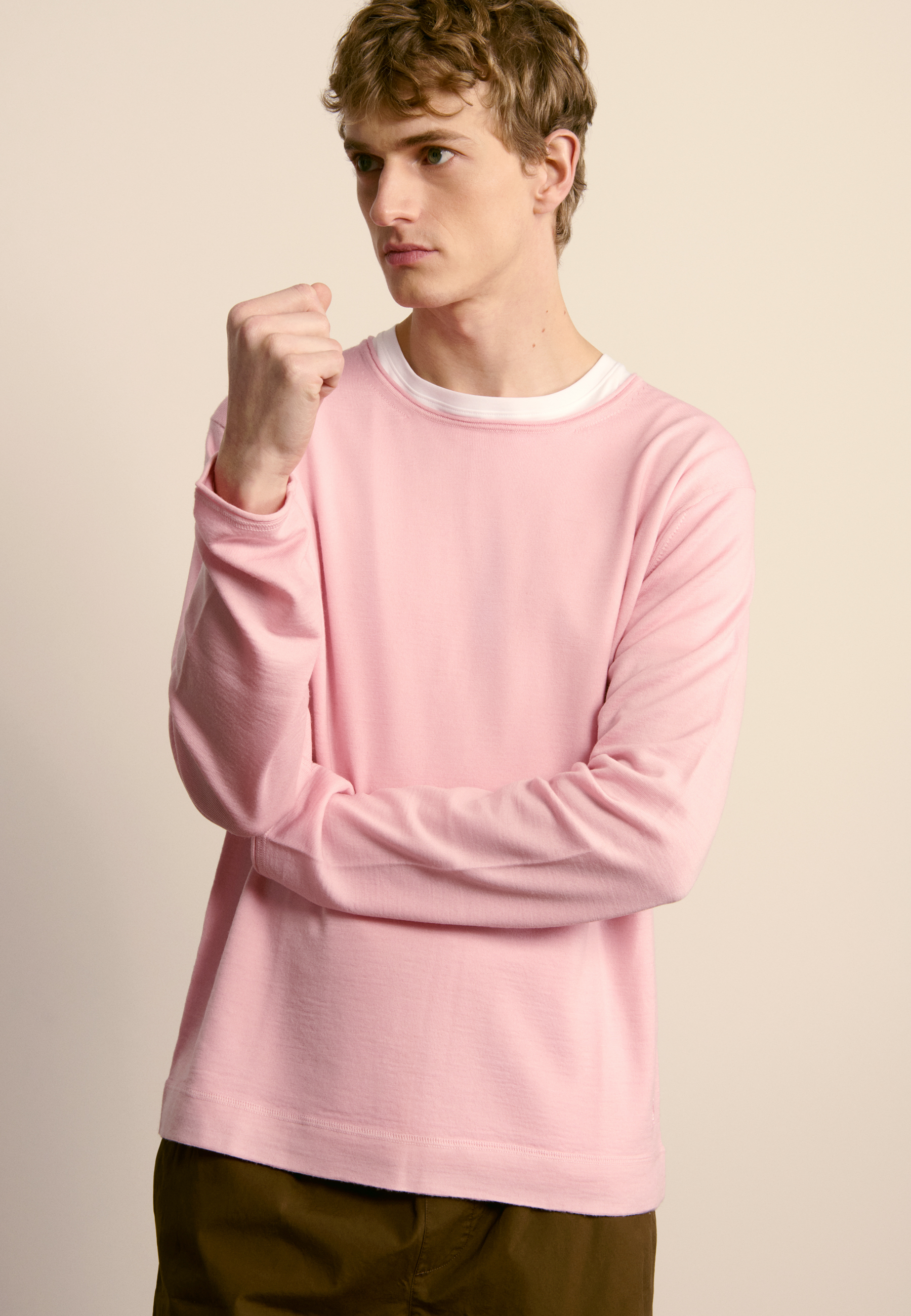 Merino wool sweater MAISON MONTAGUT Pink