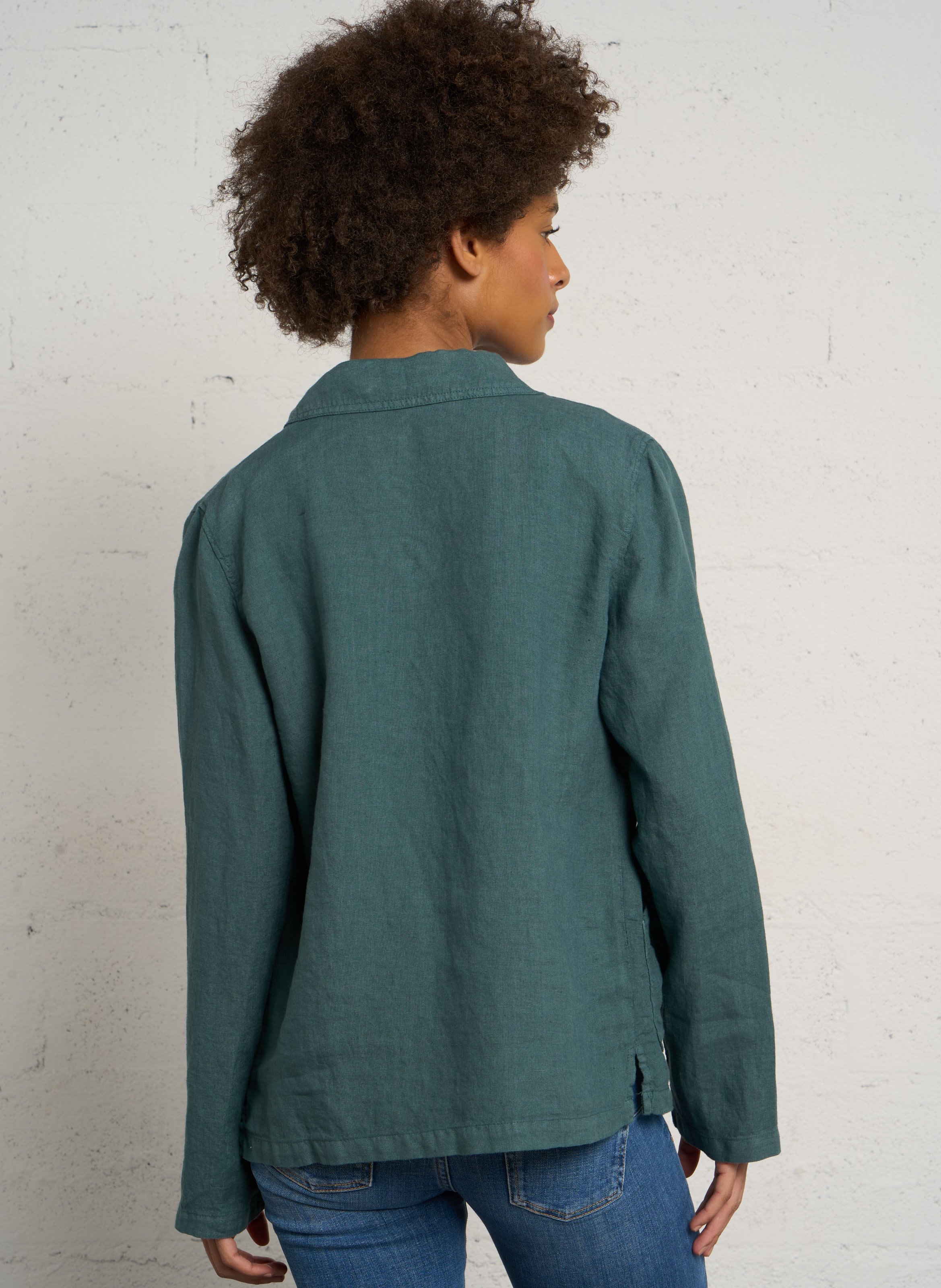 Gerade geschnittenes Leinenhemd ARMOR LUX Grun