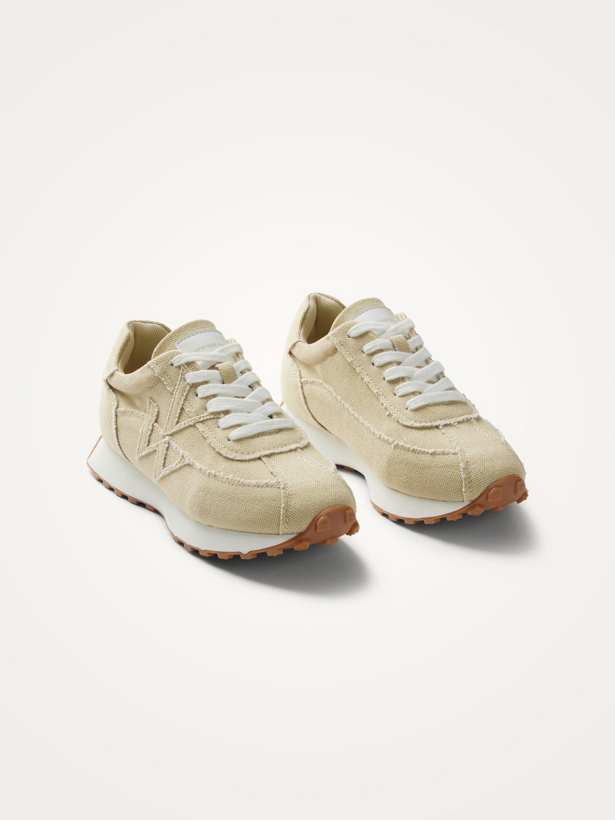 Sneakers with monogram on running sole VANESSA WU Beige