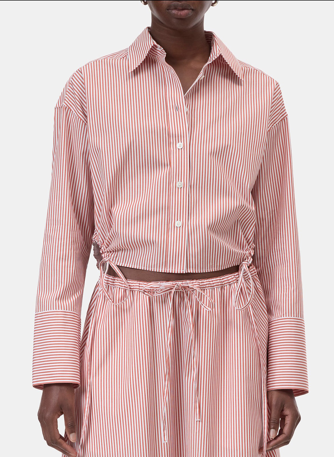 Chemise droite en coton CLOSED Rouge