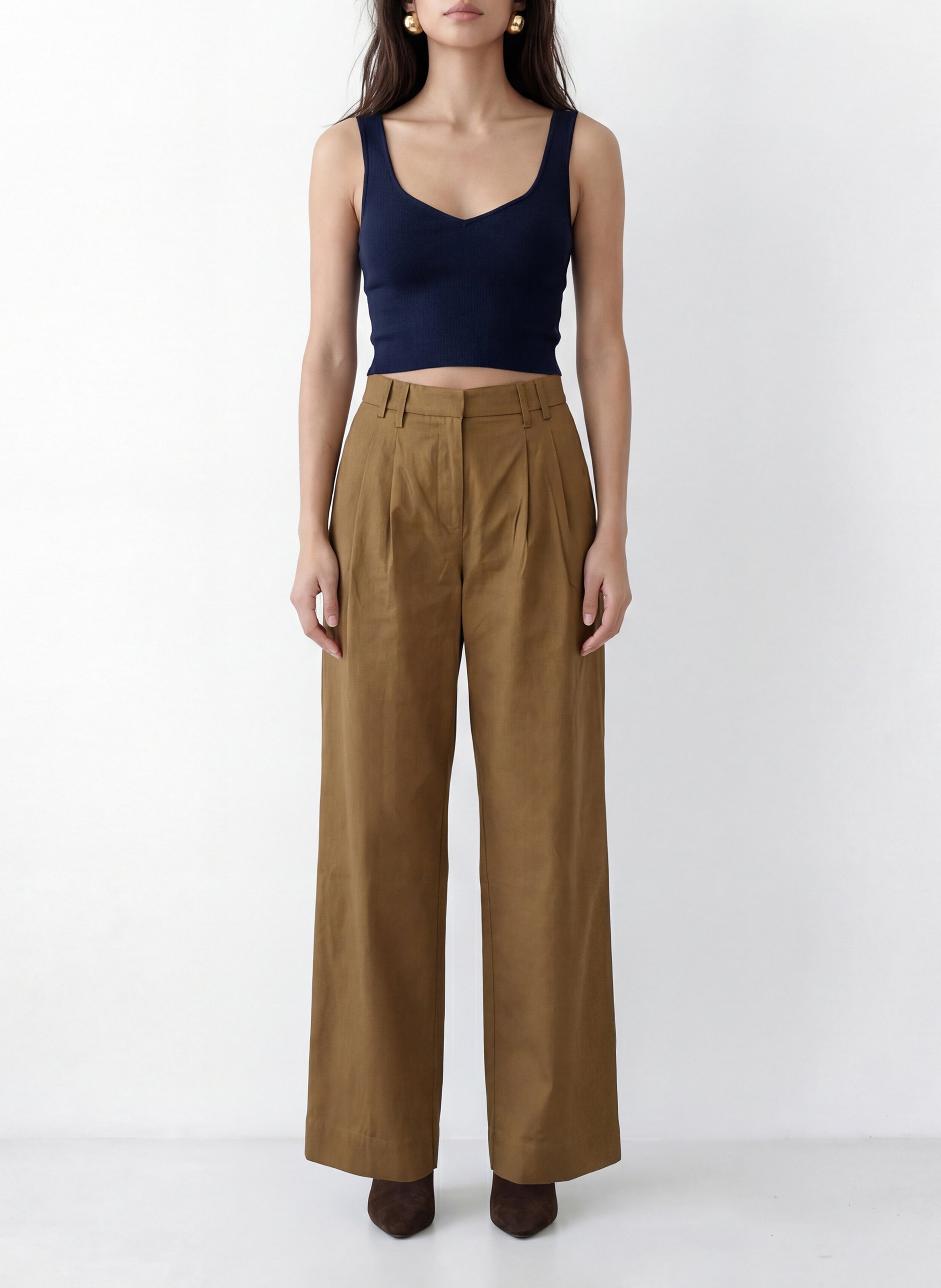 Cotton-blend chinos KOOKAI Beige