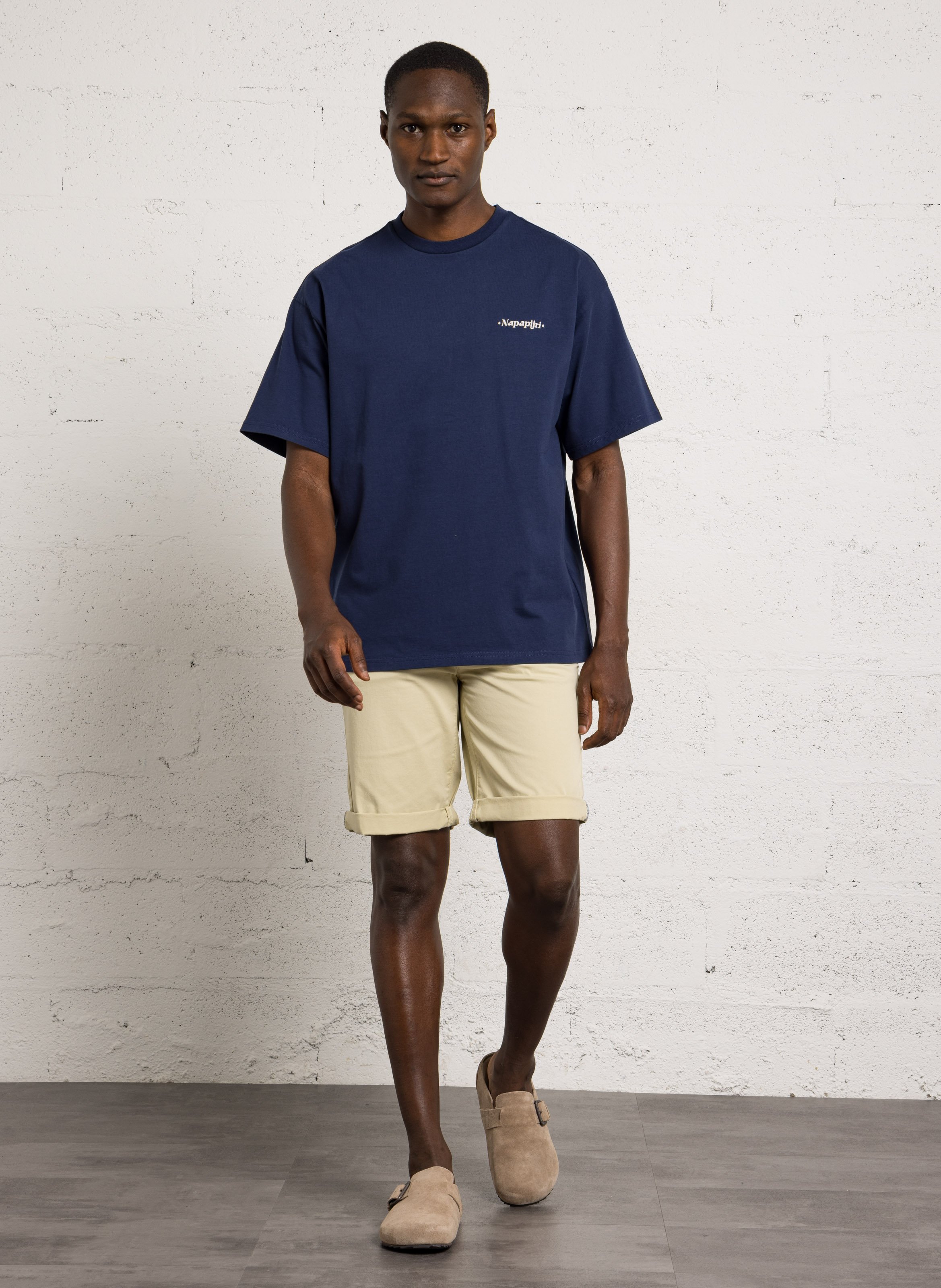 Short droit en coton mélangé ARMOR LUX Beige