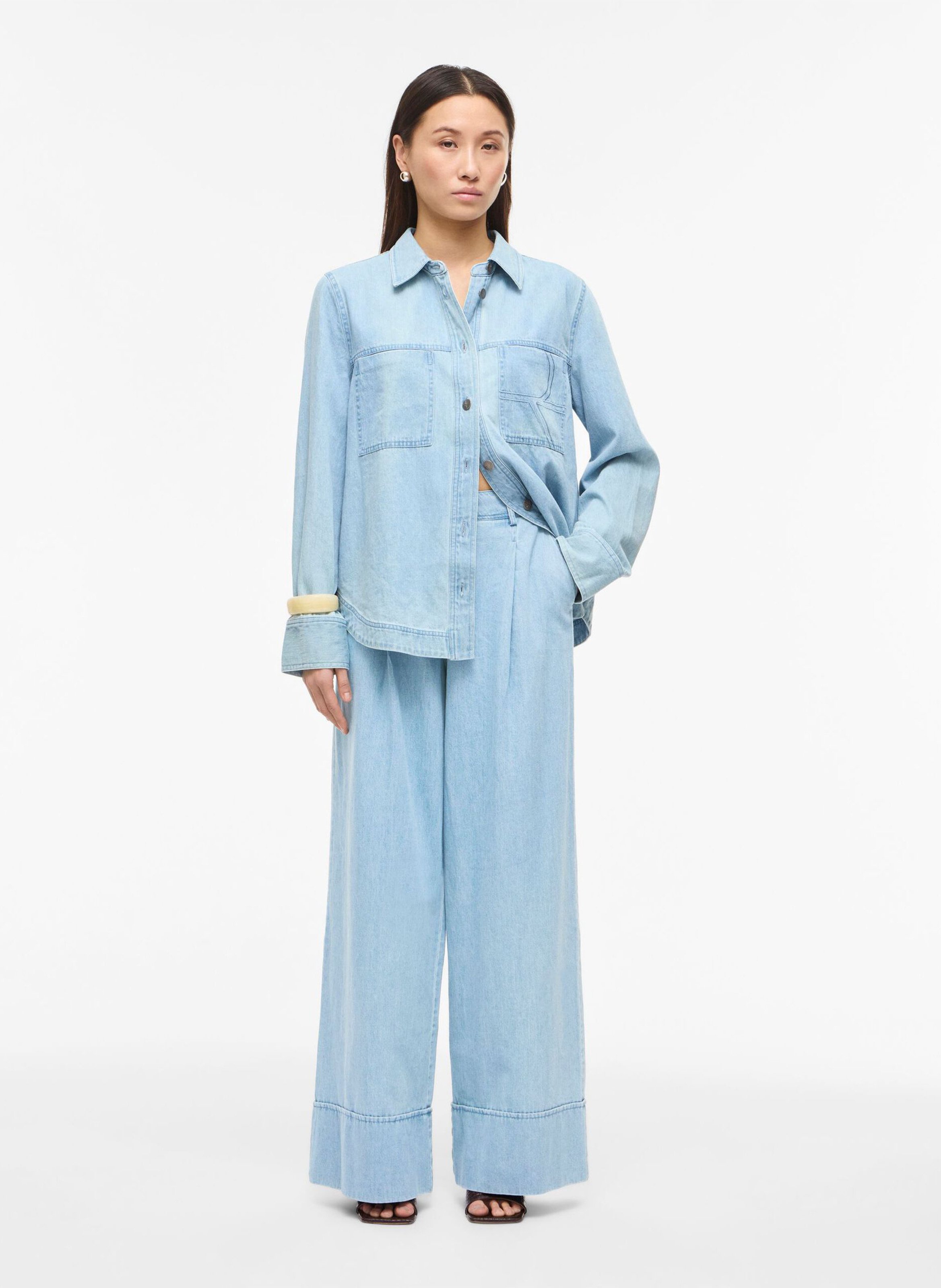 Chemise oversize en coton ROUGE EDIT Blau