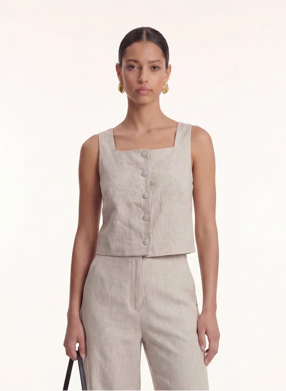 Leinen-Oberteil Beige Kookai - Damen