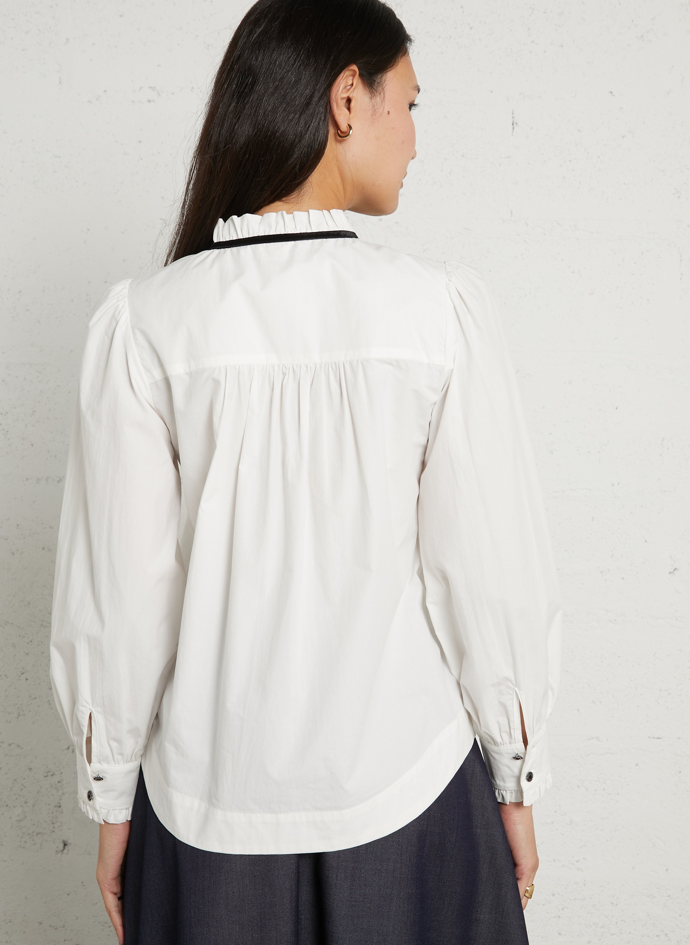 Straight organic cotton shirt SUNCOO White