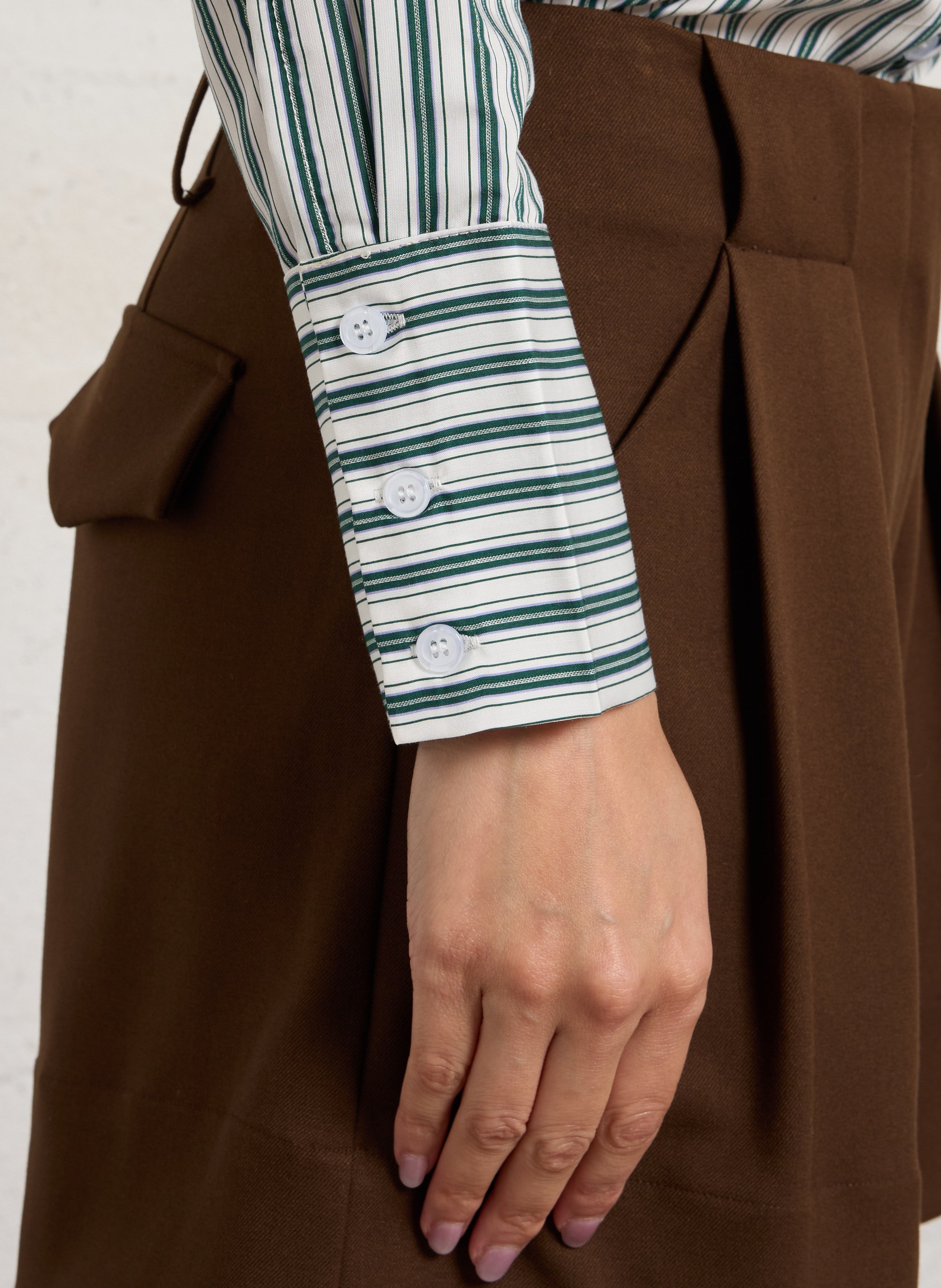Oversized shirt with classic collar SUNCOO Green
