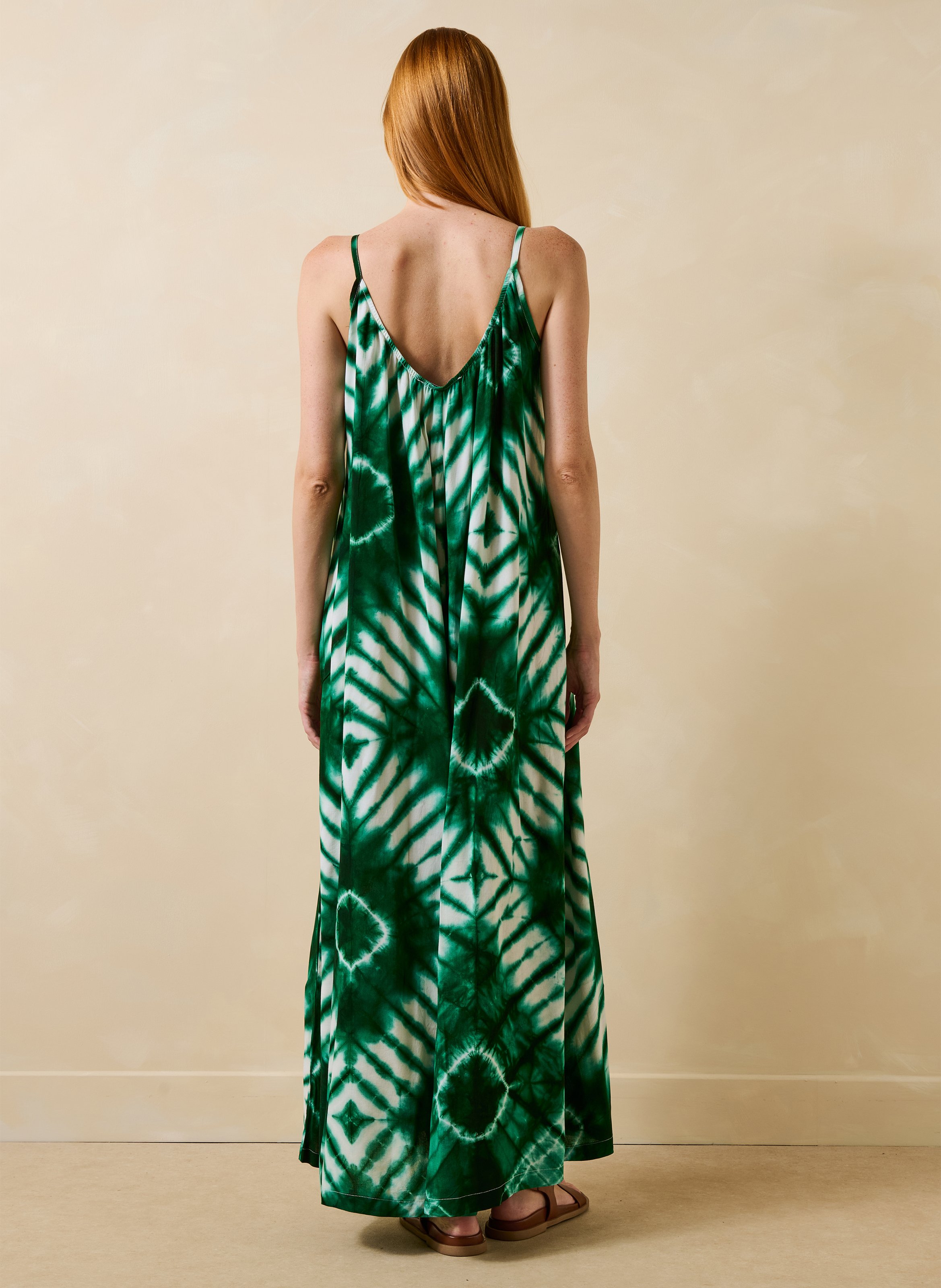 Long printed dress LA FEE MARABOUTEE Green