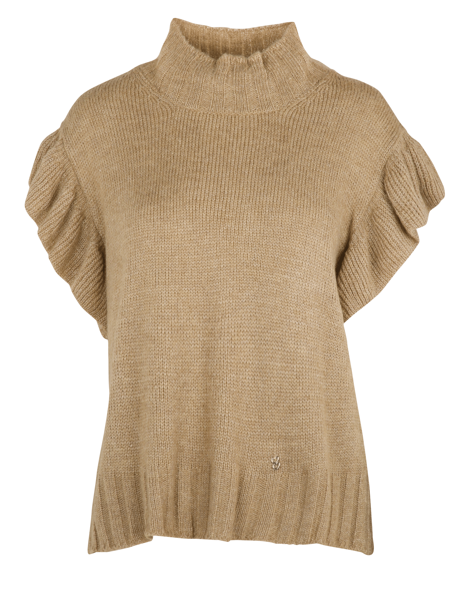 High neck short sleeve sweater PLEASE