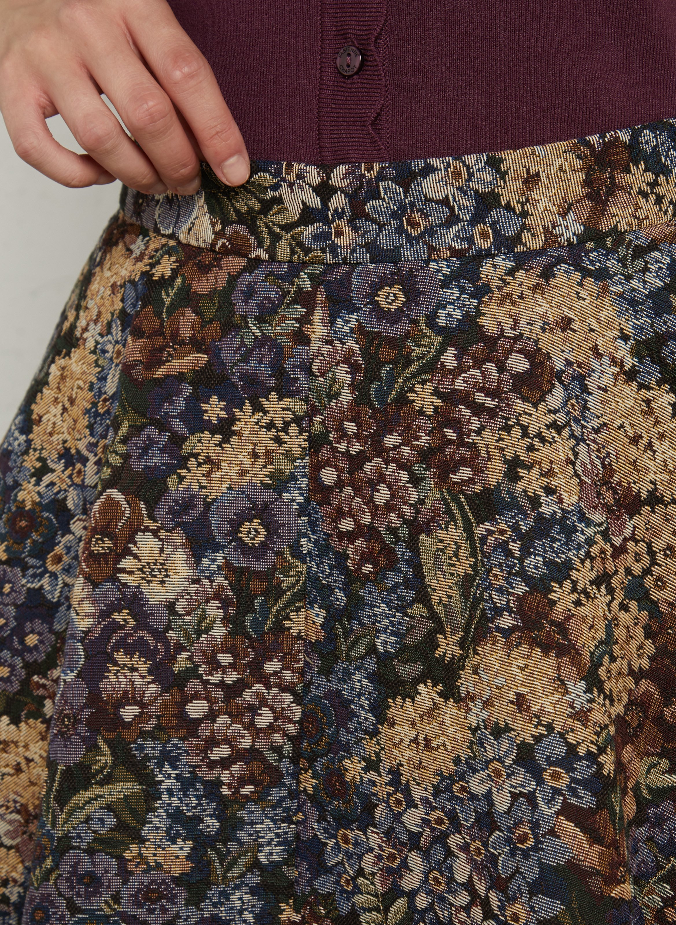 Printed short flared skirt DES PETITS HAUTS Multicolored